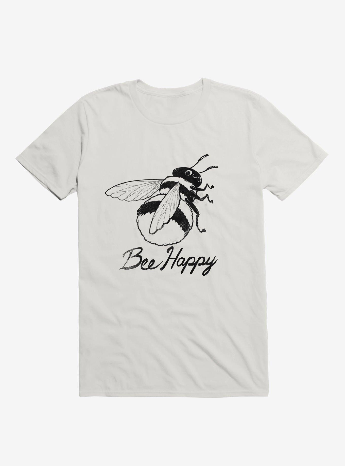 Bee Happy T-Shirt, WHITE, hi-res