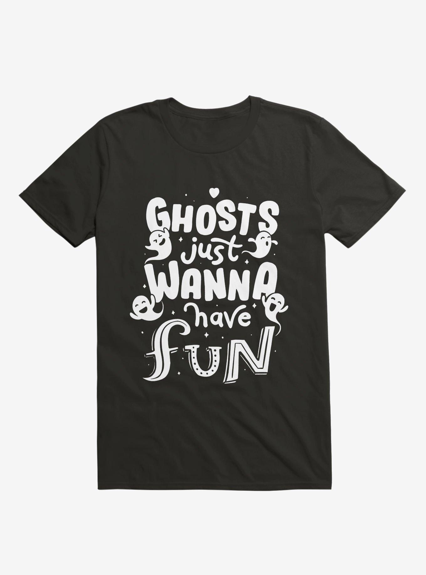 Ghosts Just Wanna Have Fun T-Shirt, BLACK, hi-res