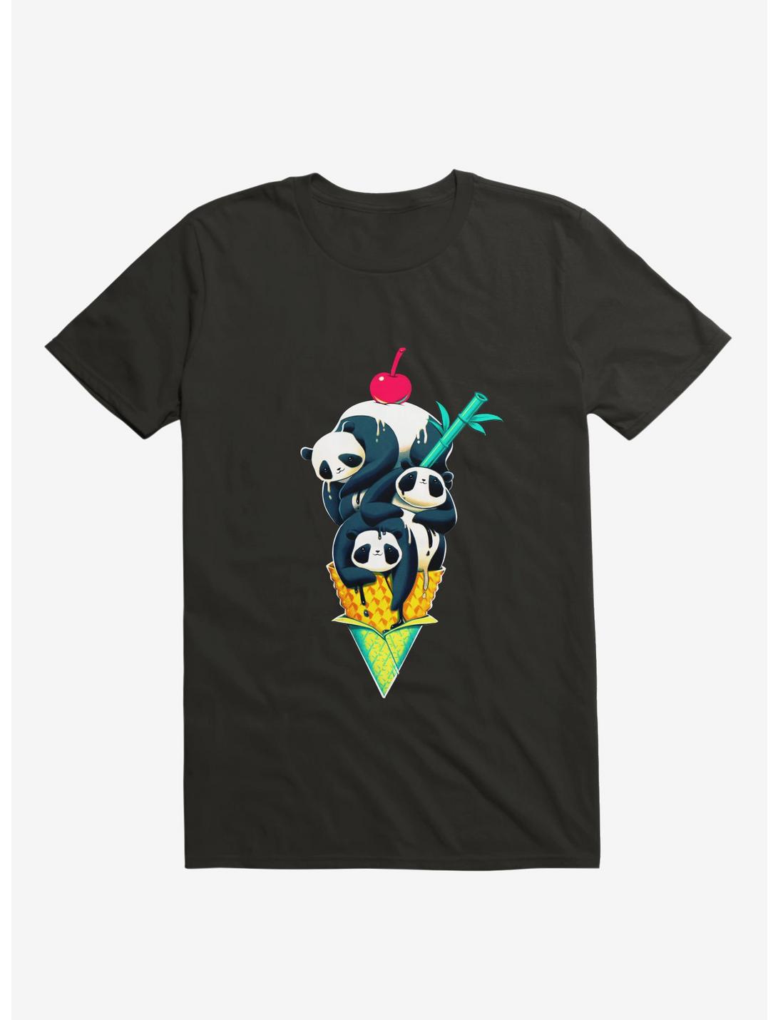 Panda Ice Cream T-Shirt, BLACK, hi-res