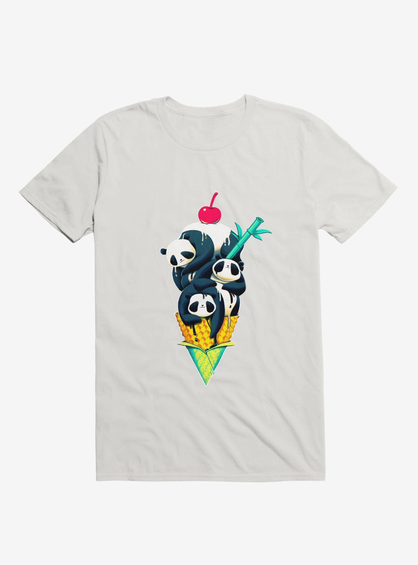 Panda Ice Cream T-Shirt, WHITE, hi-res