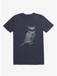 Tattooed Owl T-Shirt, NAVY, hi-res