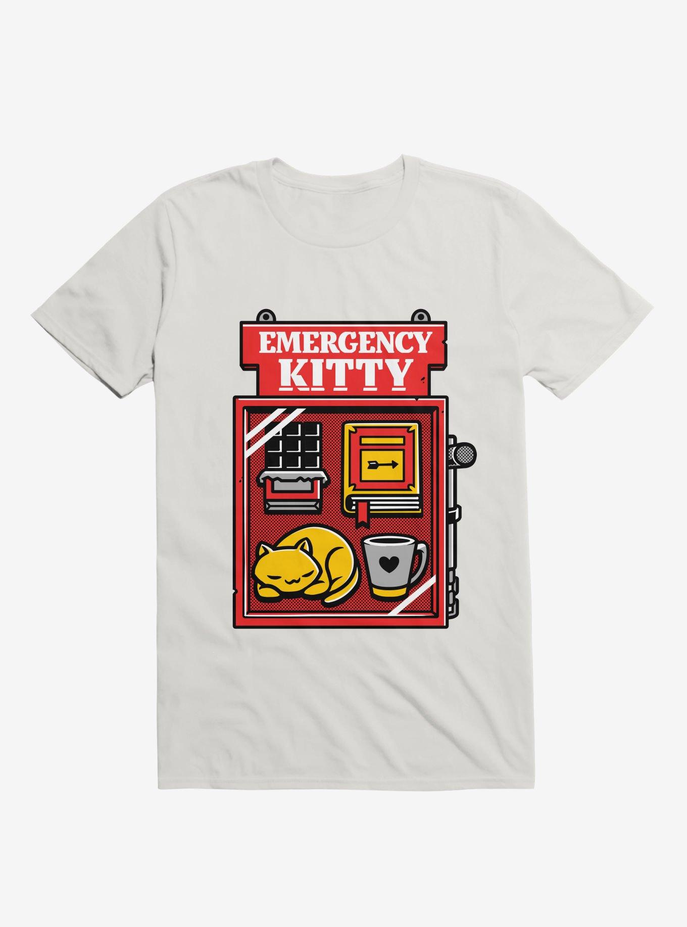 Emergency Kitty T-Shirt, WHITE, hi-res