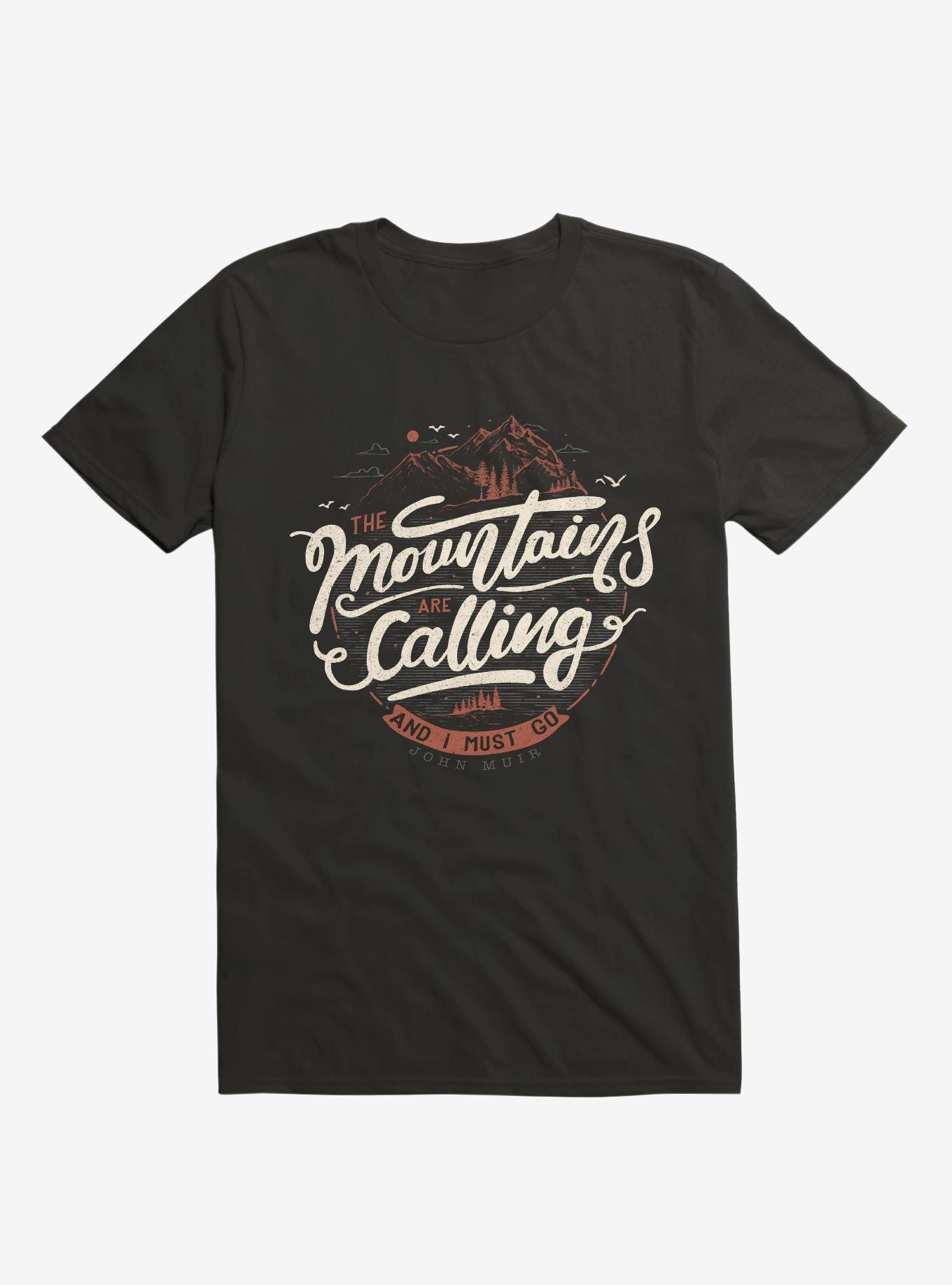 Mountains And I Must Go T-Shirt, BLACK, hi-res