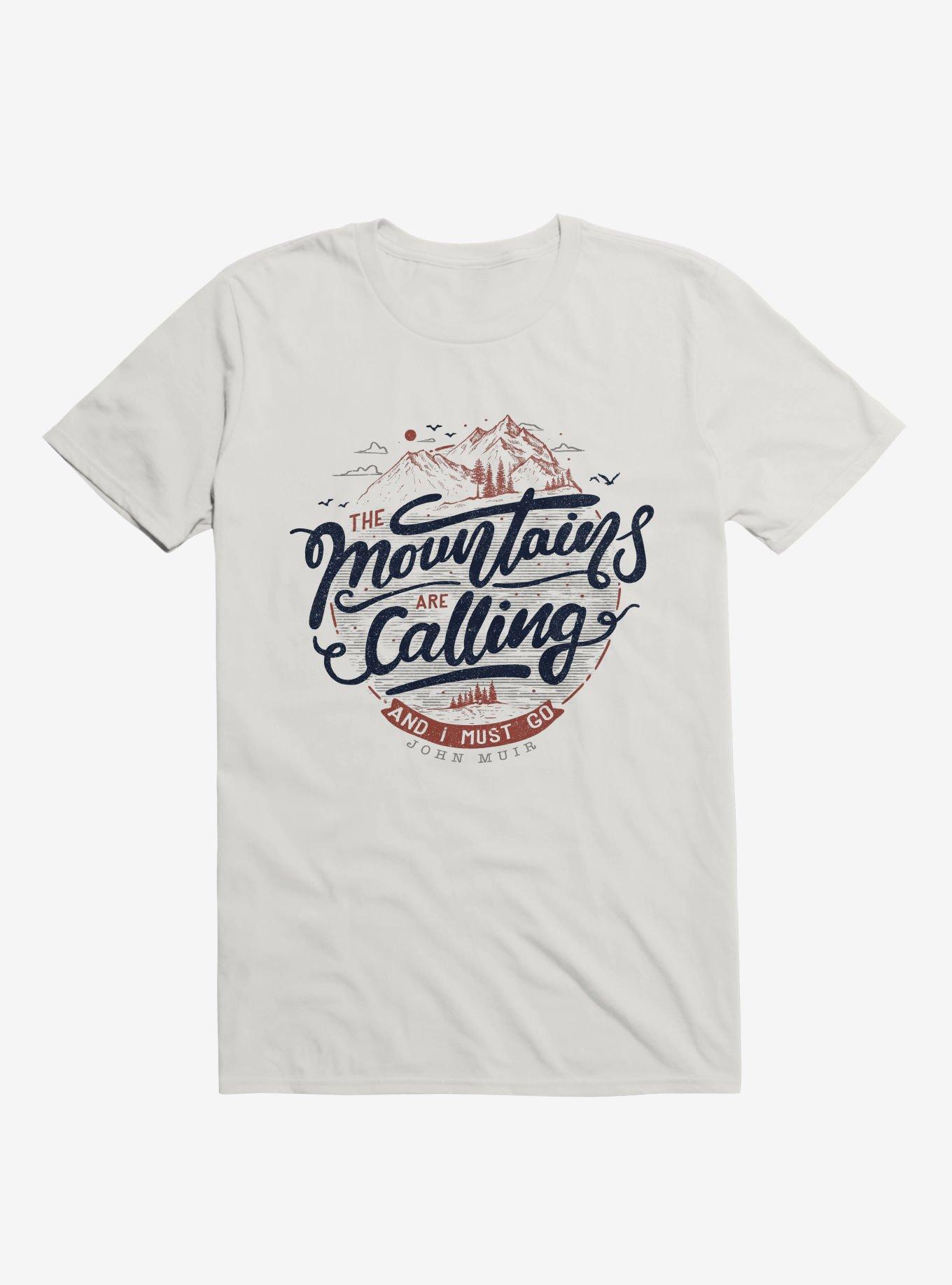 The Mountains Are Calling T-Shirt, WHITE, hi-res