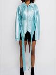 Azalea Wang Can't Be Tamed Faux Leather Jacket, BLUE, hi-res