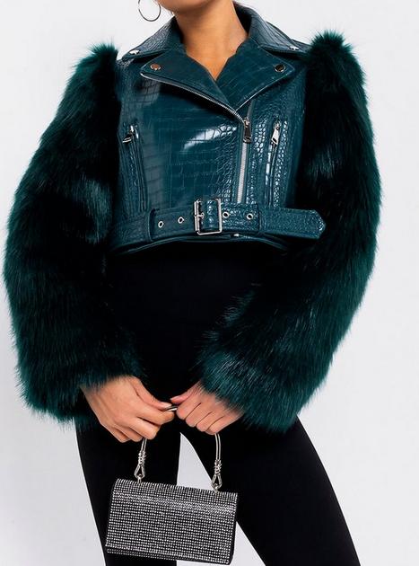 Azalea Wang Croc Around The Clock Jacket | Hot Topic