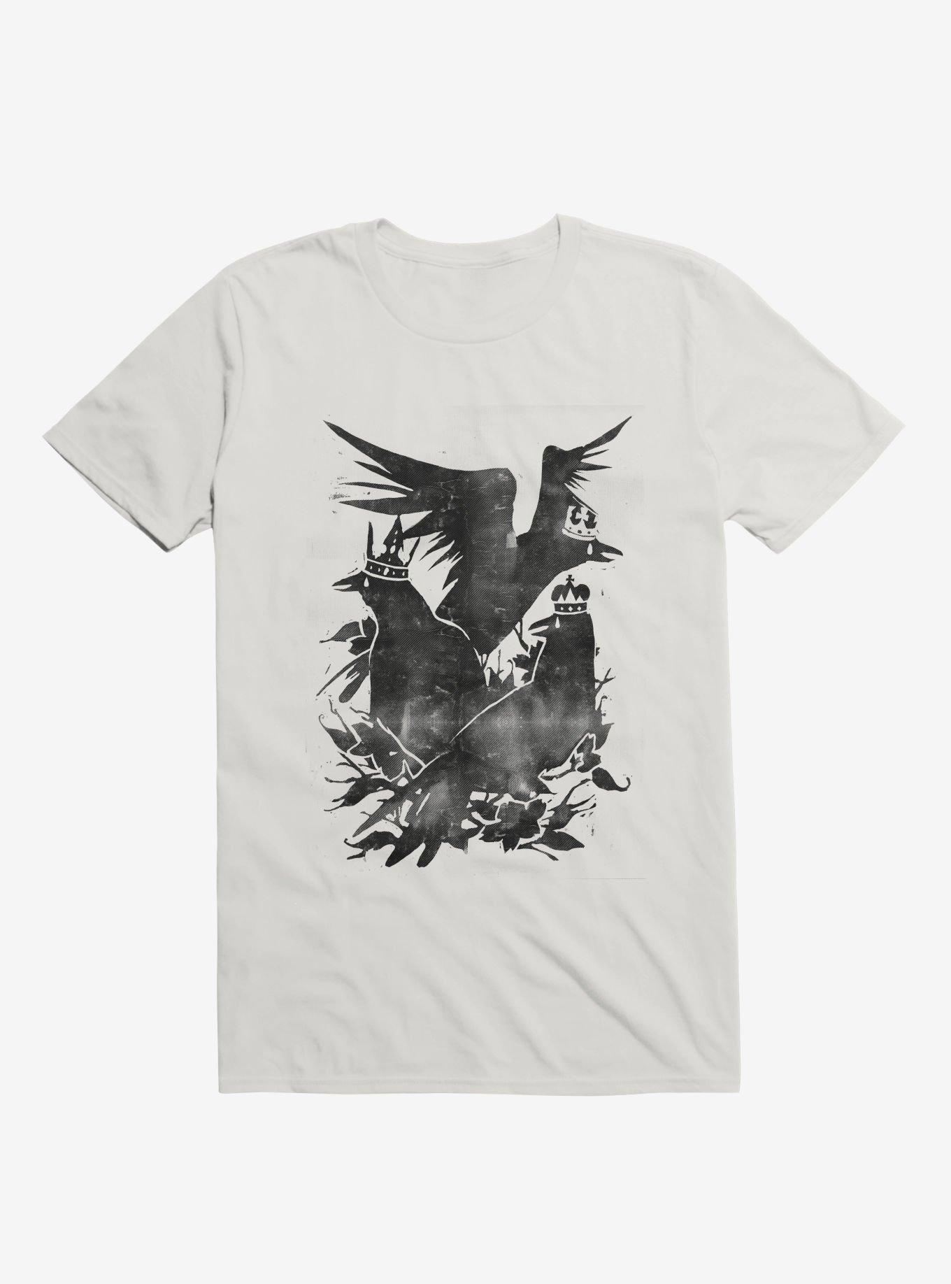 Crowned Crows T-Shirt, WHITE, hi-res