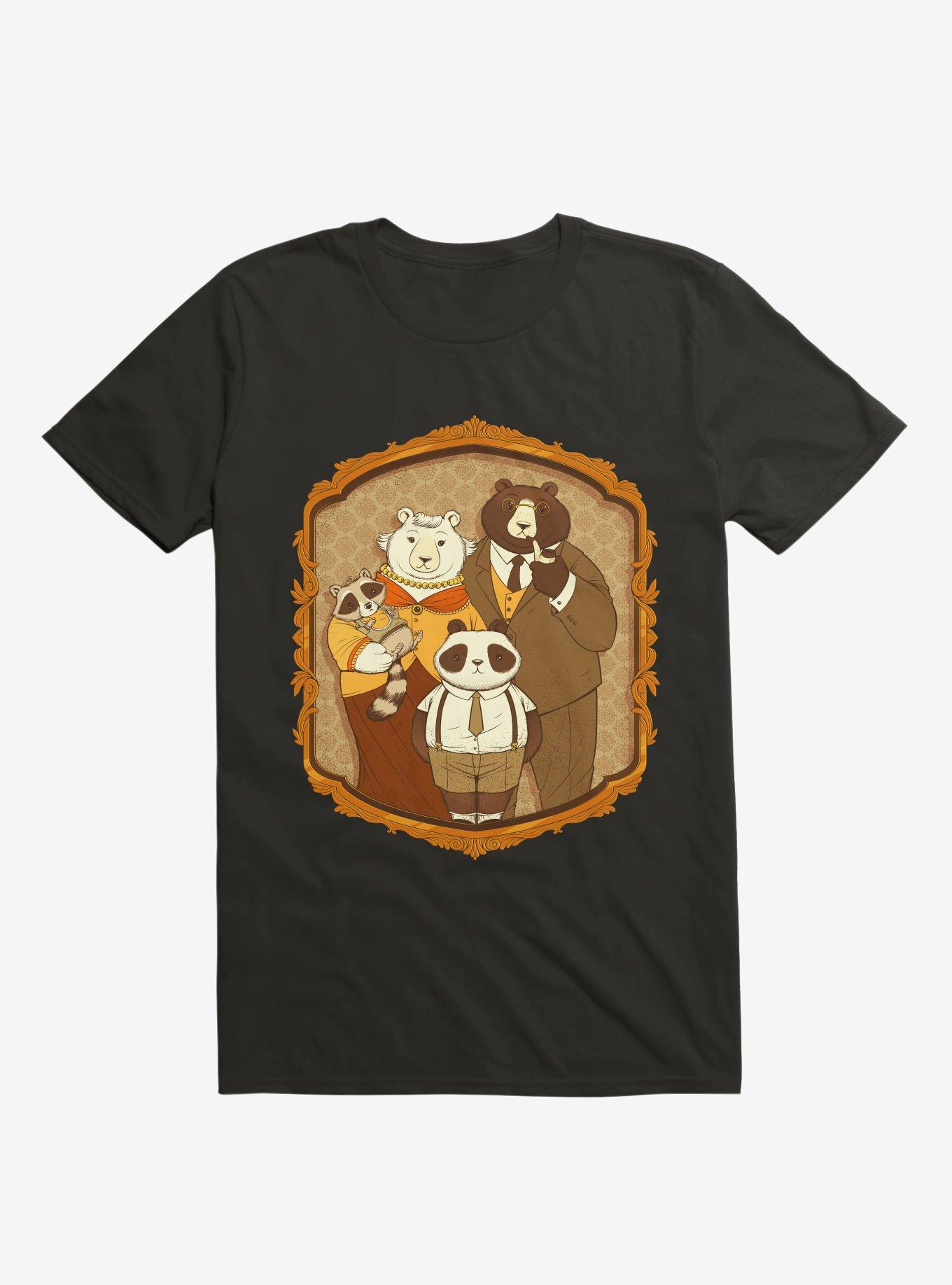 Family Portrait Mama Papa Bear T-Shirt, BLACK, hi-res