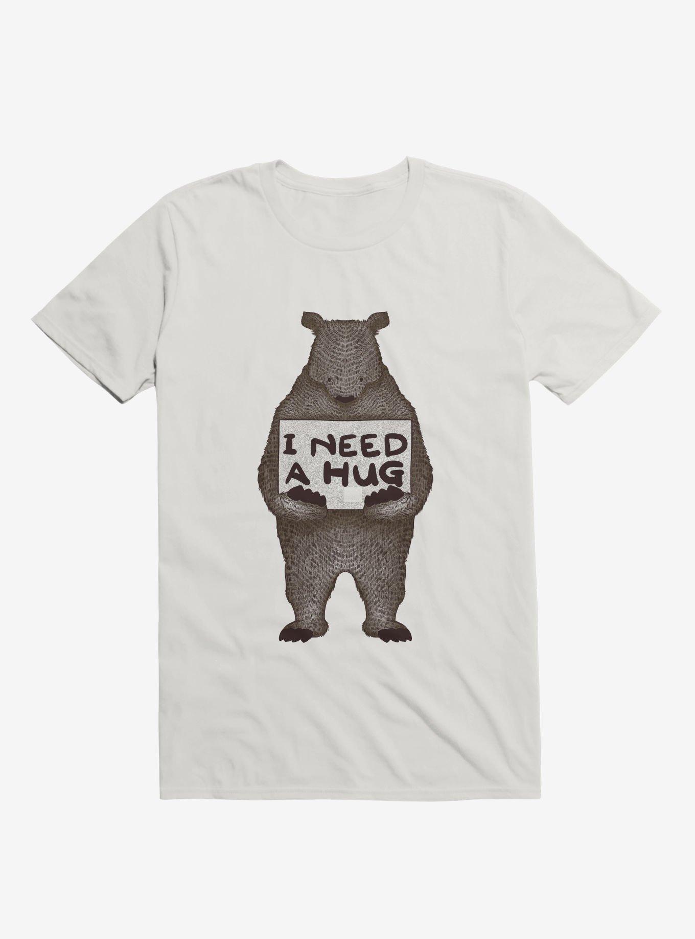 I Need A Hug T-Shirt, WHITE, hi-res