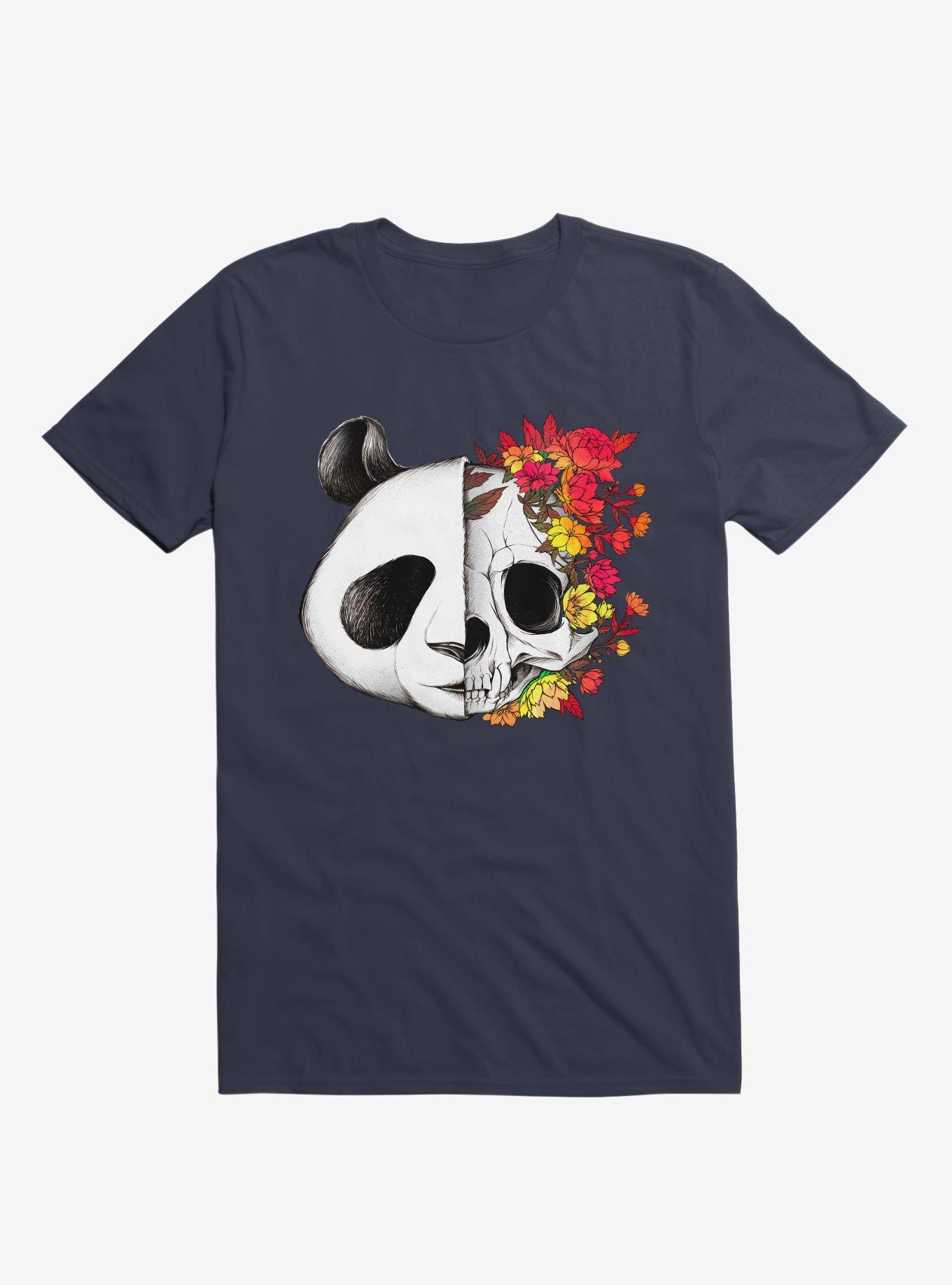 Panda Skull Rock T-Shirt, NAVY, hi-res view 1