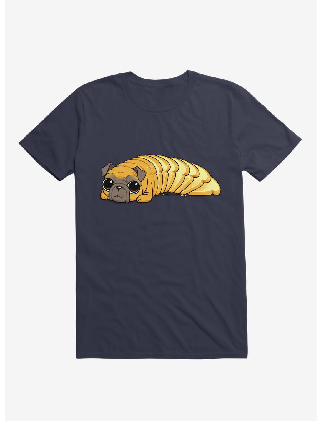 Pug Bread T-Shirt, NAVY, hi-res