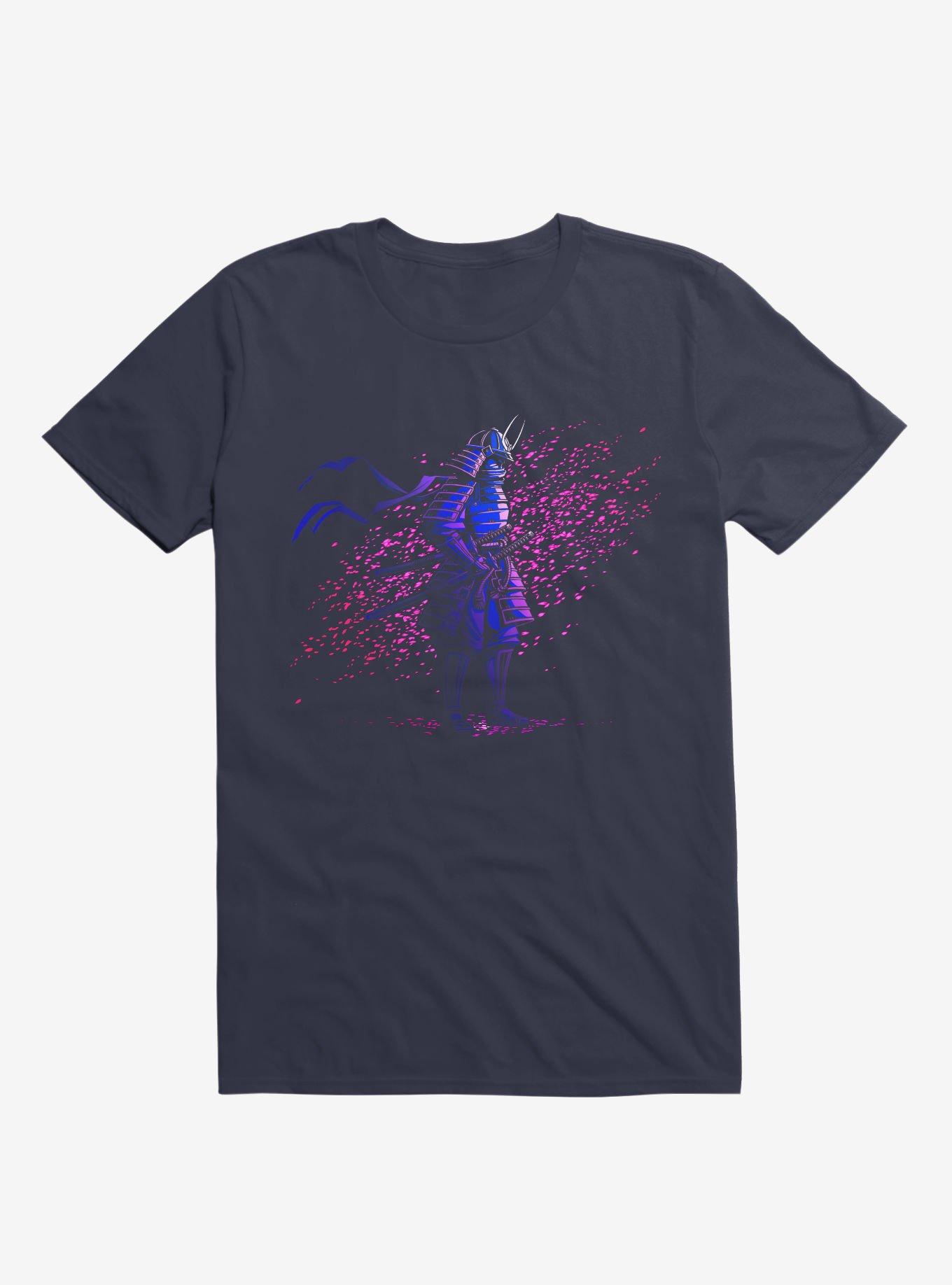 Sakura Samurai T-Shirt, NAVY, hi-res