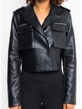 Azalea Wang No Shade Faux Leather Jacket, BLACK, hi-res