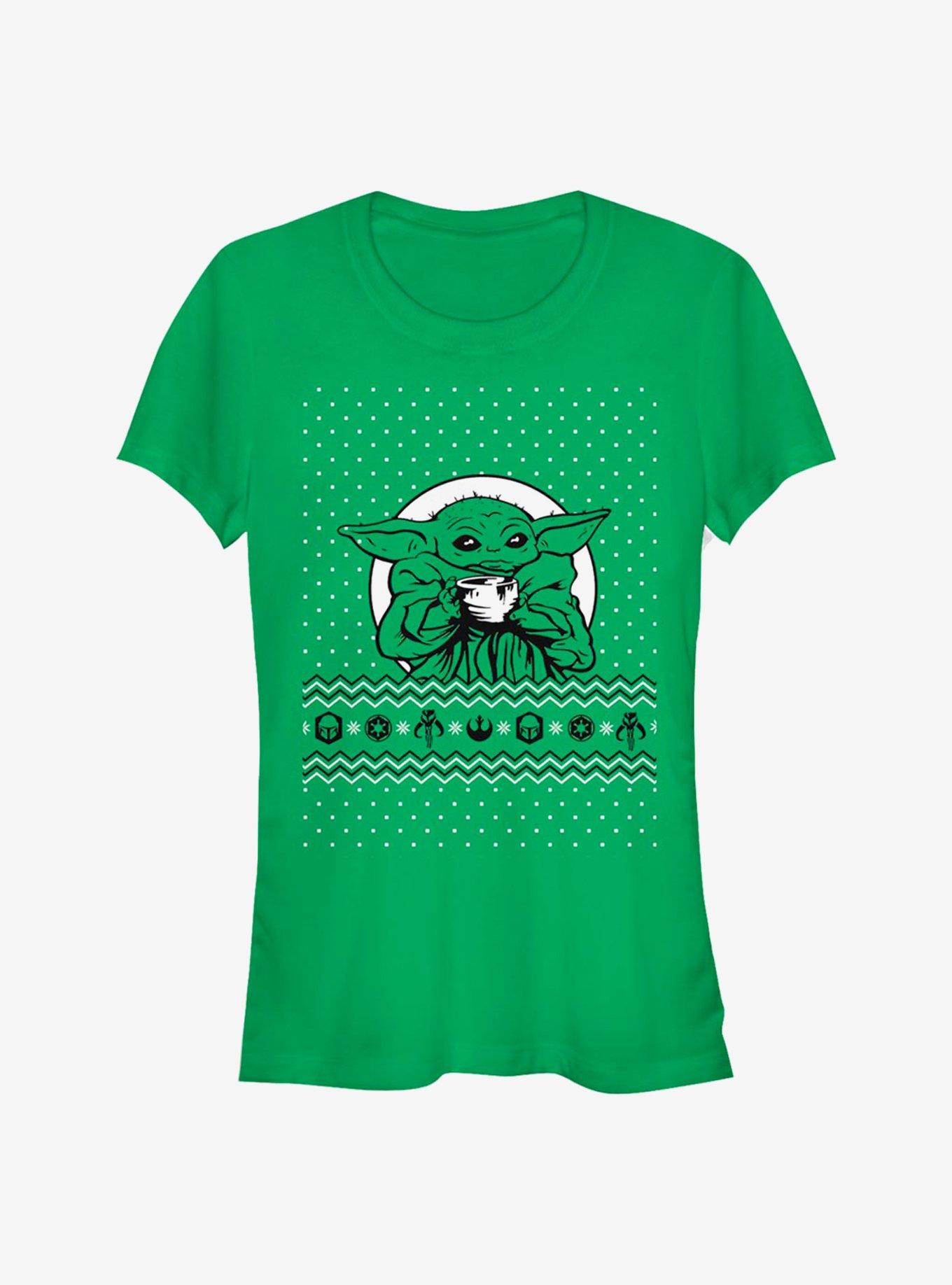 Star Wars The Mandalorian Holiday The Child Ugly Holiday Girls T-Shirt, KELLY, hi-res