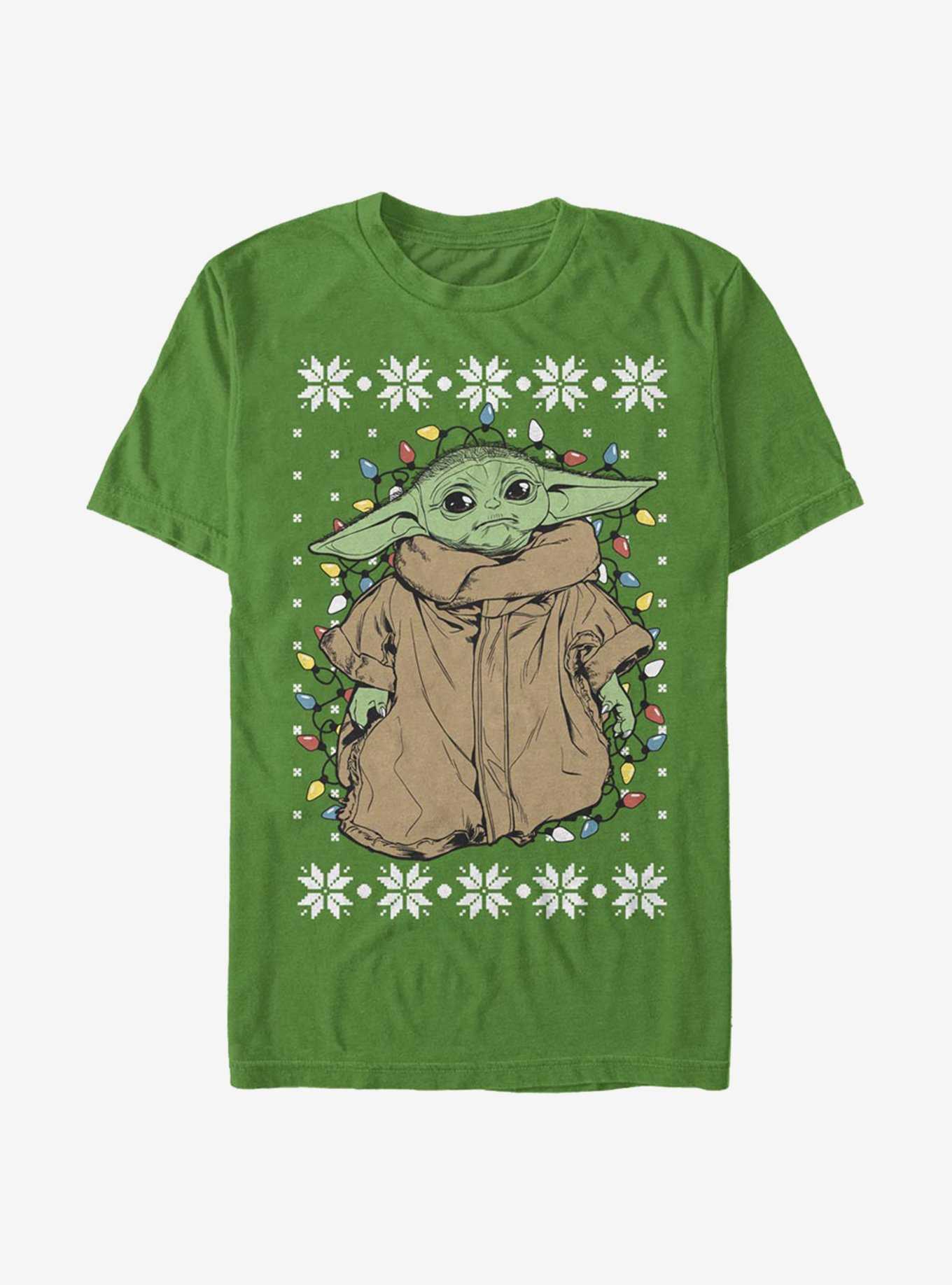 Star Wars The Mandalorian Christmas Lights The Child T-Shirt, , hi-res