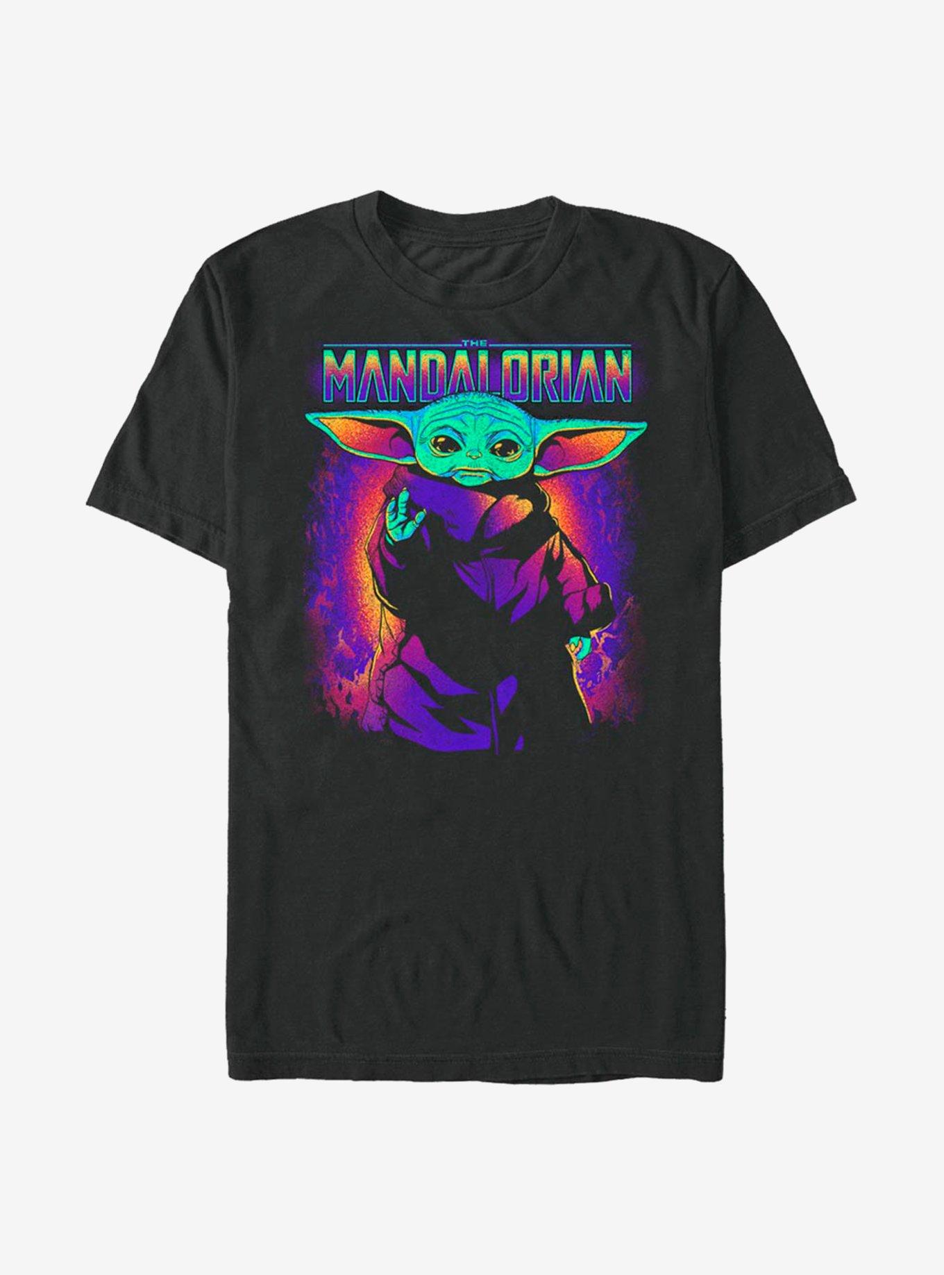 Star Wars The Mandalorian Neon Primary The Child T-Shirt, BLACK, hi-res