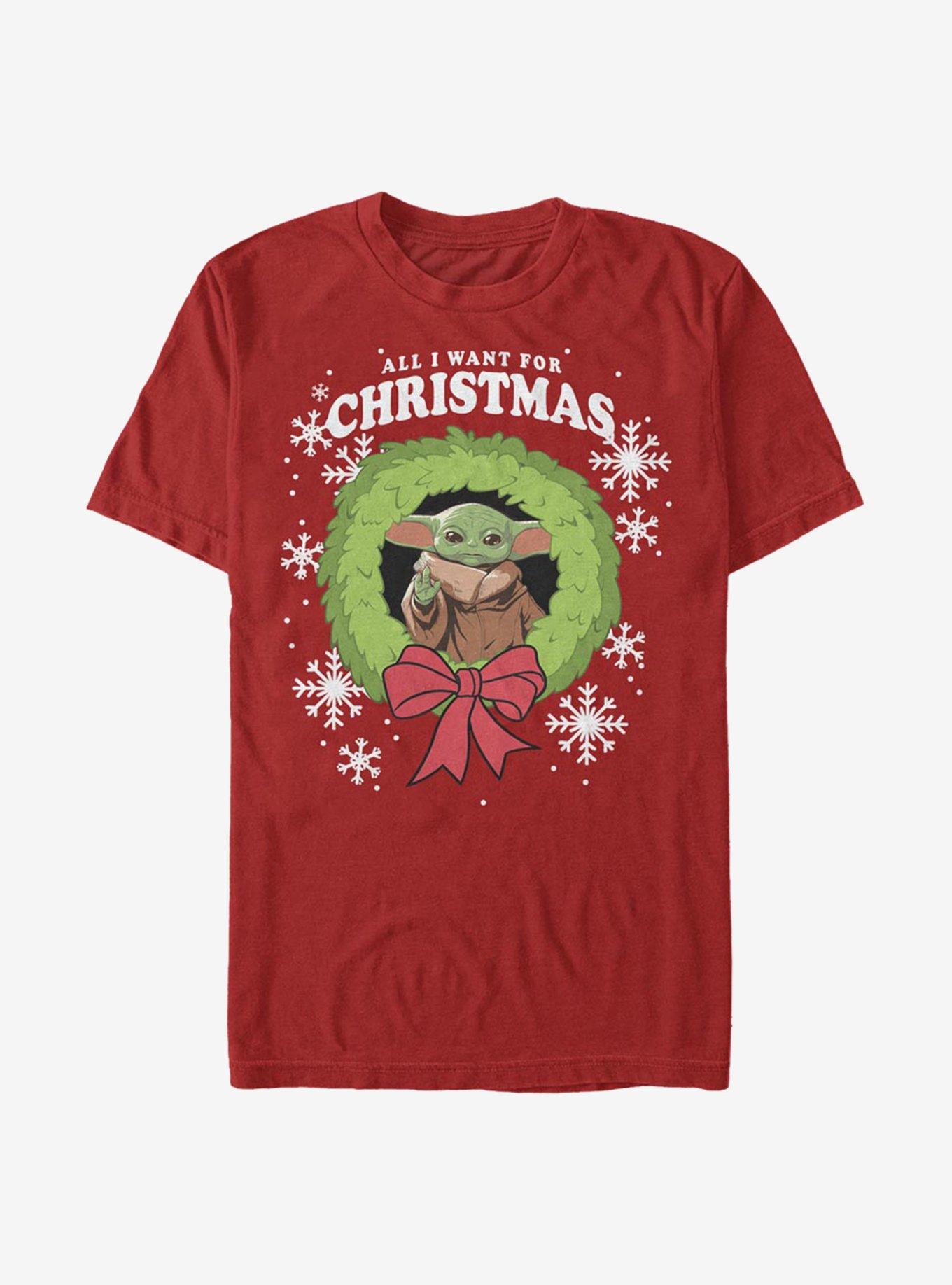 Star Wars The Mandalorian Tinsel Wreath The Child T-Shirt, , hi-res