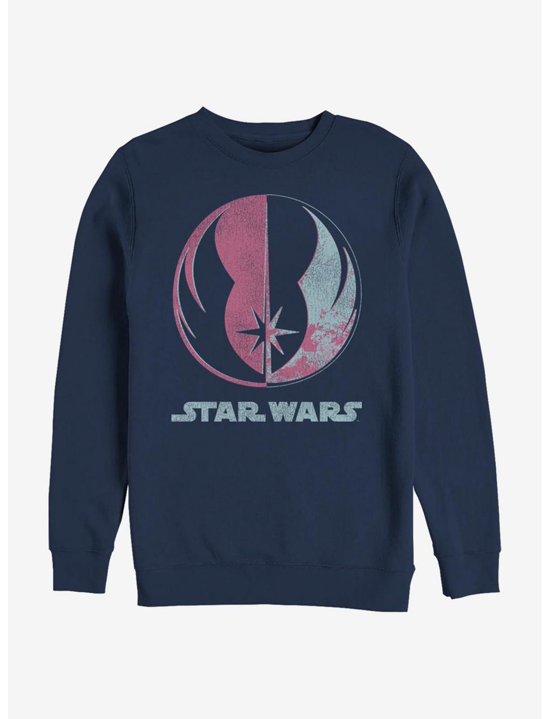 Star Wars Bright Jedi Symbol Crew Sweatshirt, NAVY, hi-res