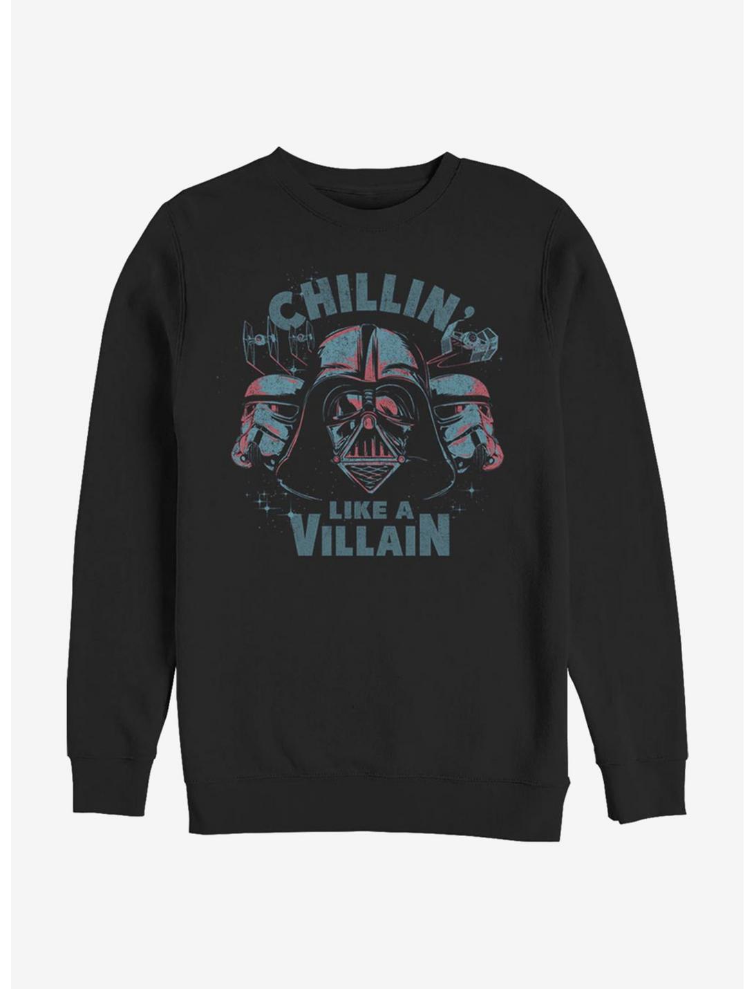 Star Wars Chillin' Like A Villain Crew Sweatshirt, BLACK, hi-res
