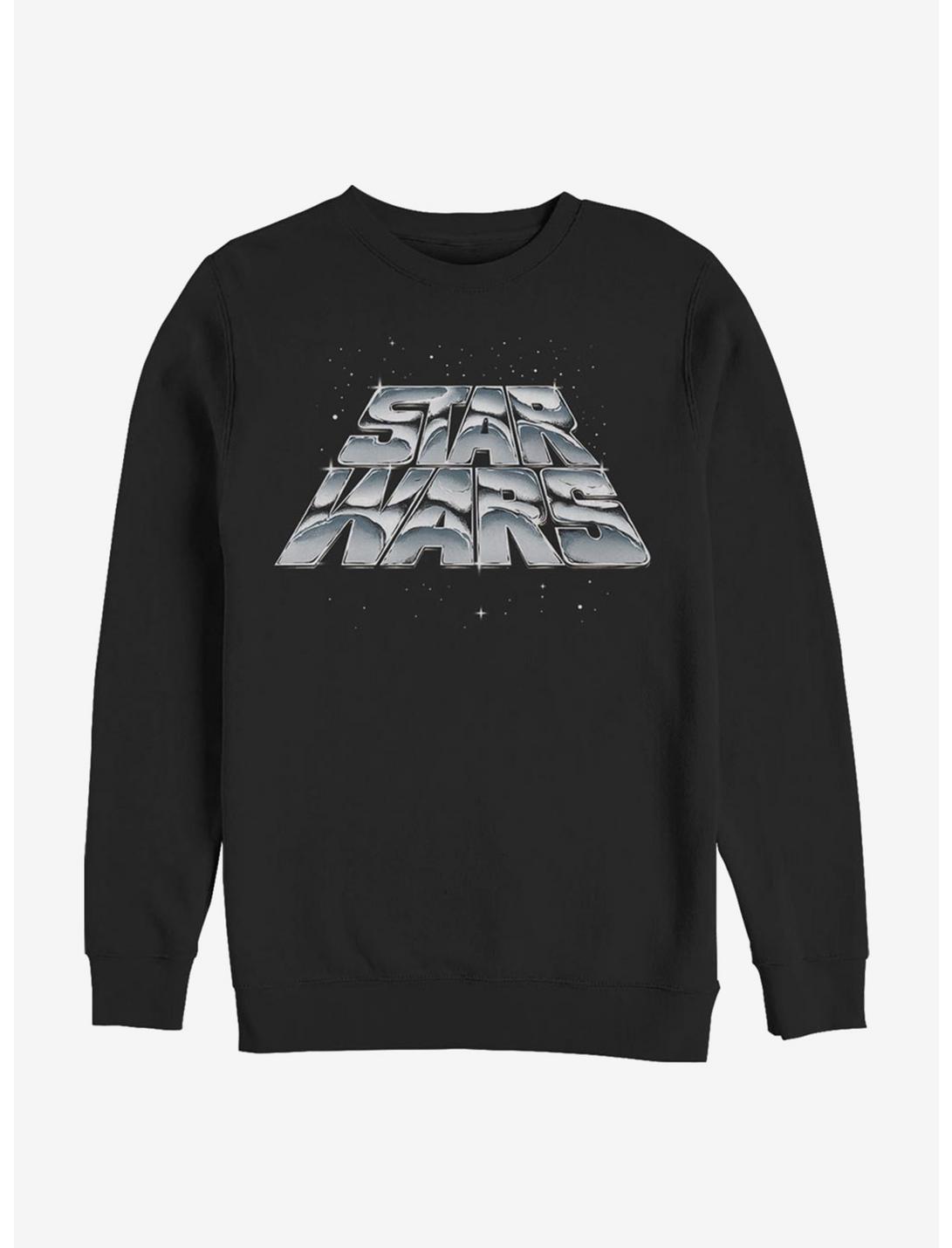 Star Wars Chrome Slant Logo Crew Sweatshirt, BLACK, hi-res