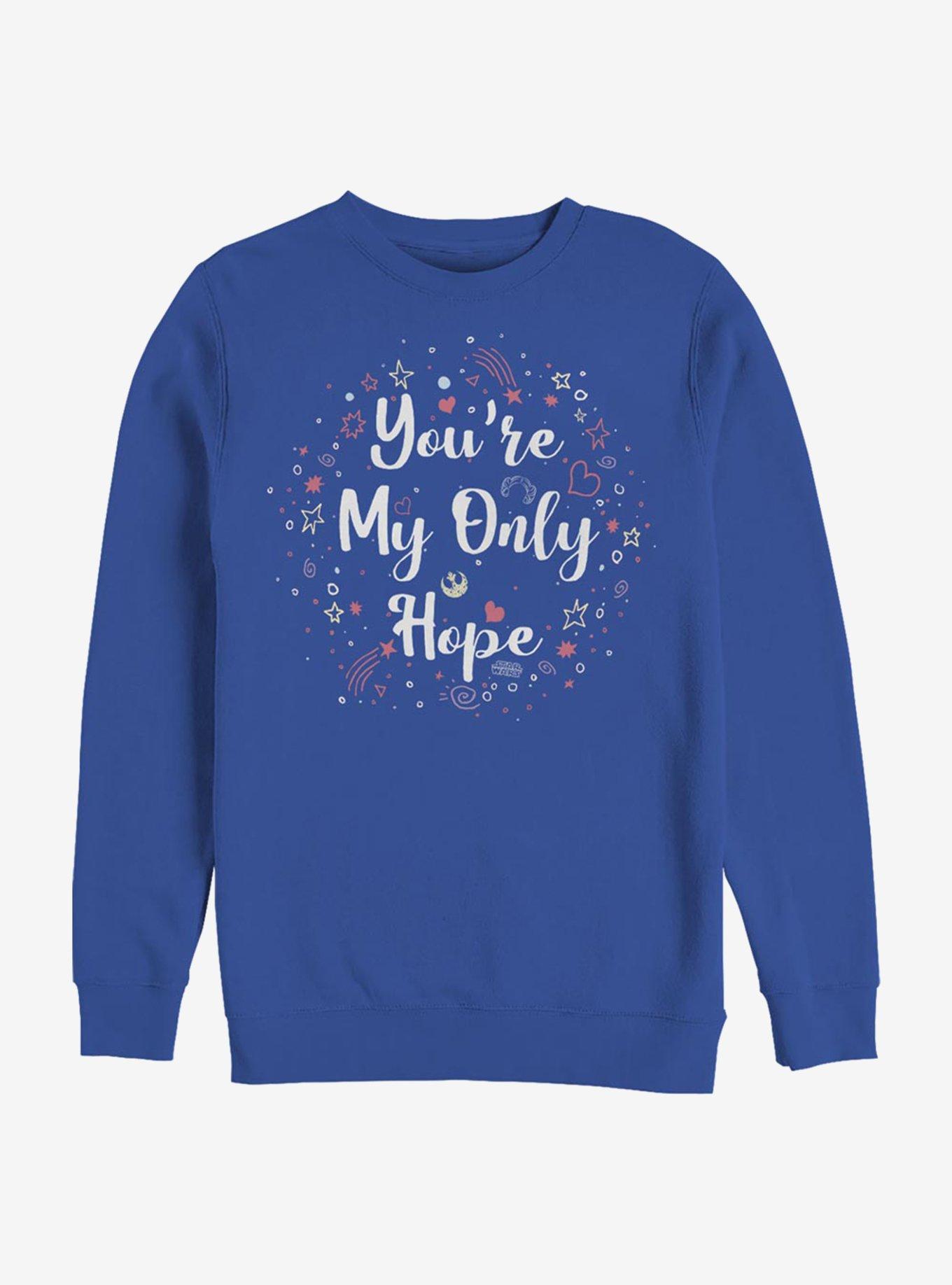 Star Wars Only Hope Crew Sweatshirt, ROYAL, hi-res