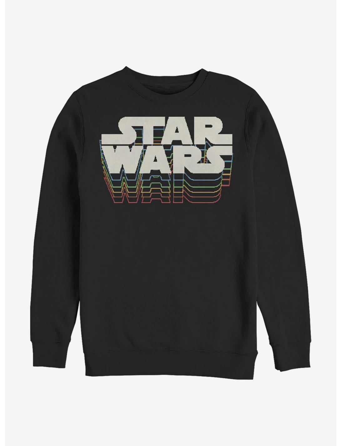 Star Wars Retro Gradient Logo Sweatshirt, BLACK, hi-res