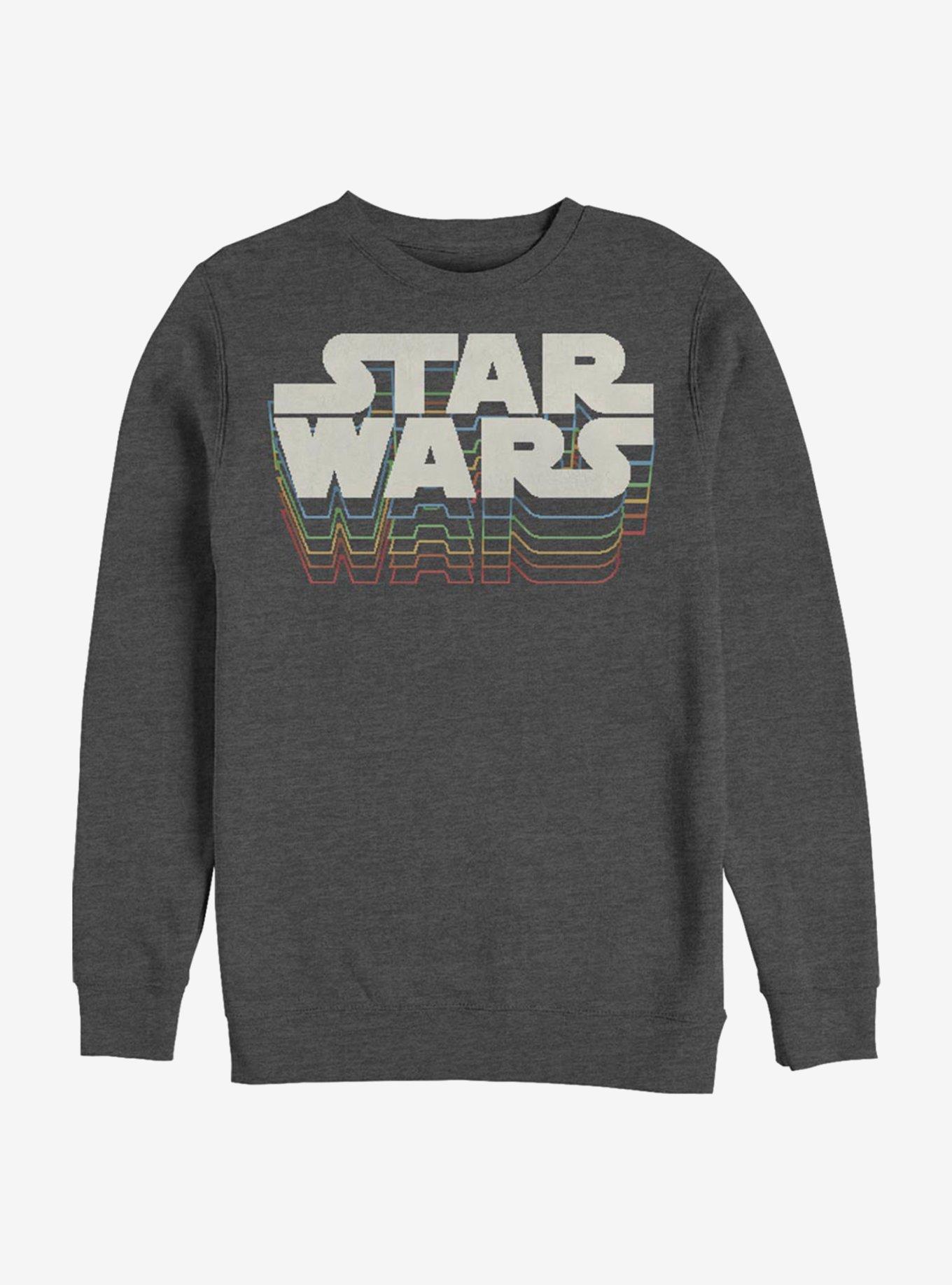 Star Wars Retro Gradient Logo Sweatshirt, CHAR HTR, hi-res