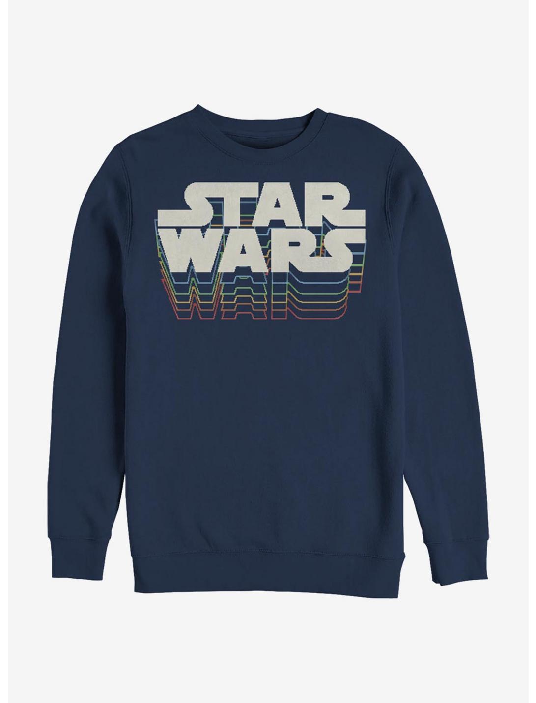 Star Wars Retro Gradient Logo Sweatshirt, NAVY, hi-res