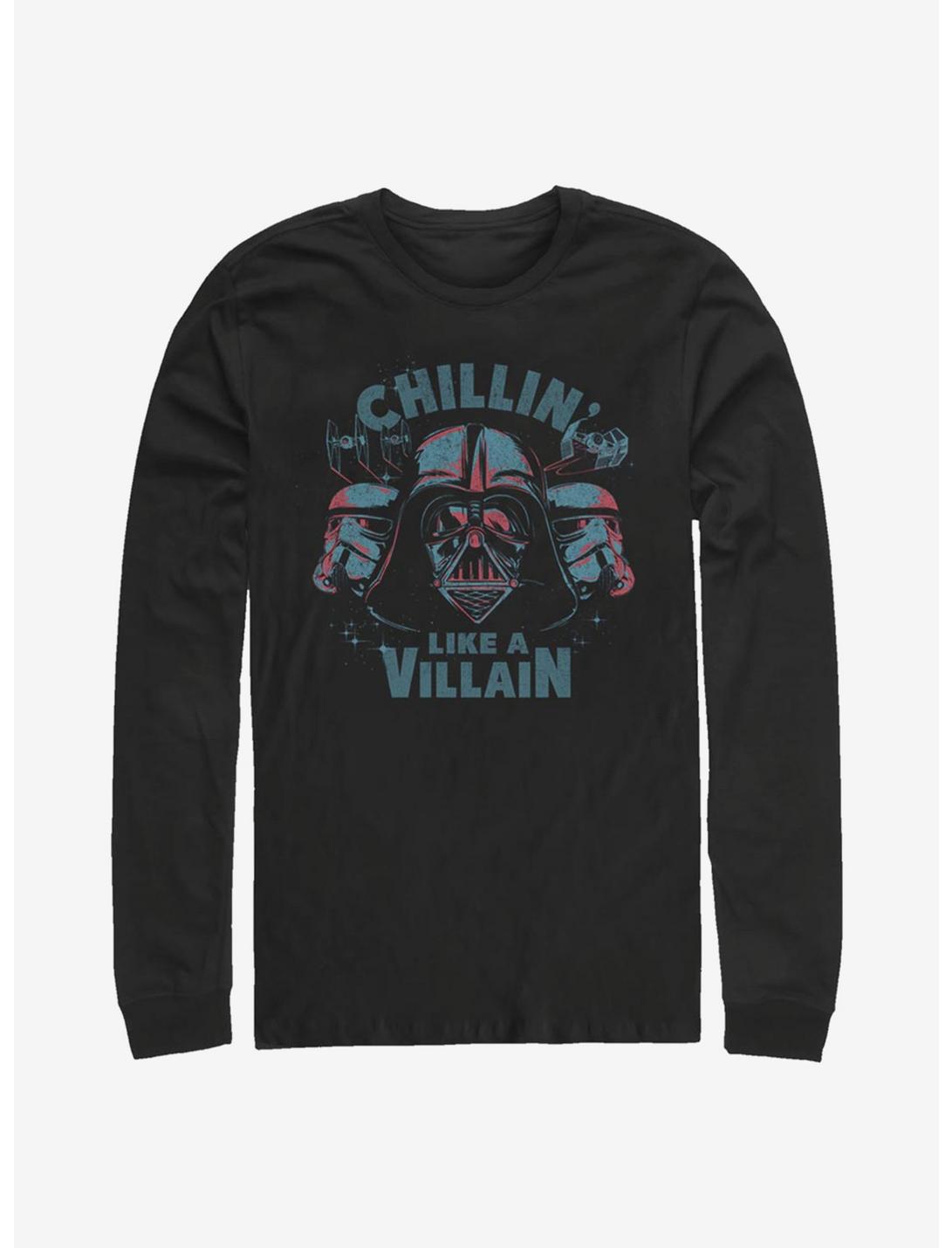 Star Wars Chillin' Like A Villain Long-Sleeve T-Shirt, BLACK, hi-res
