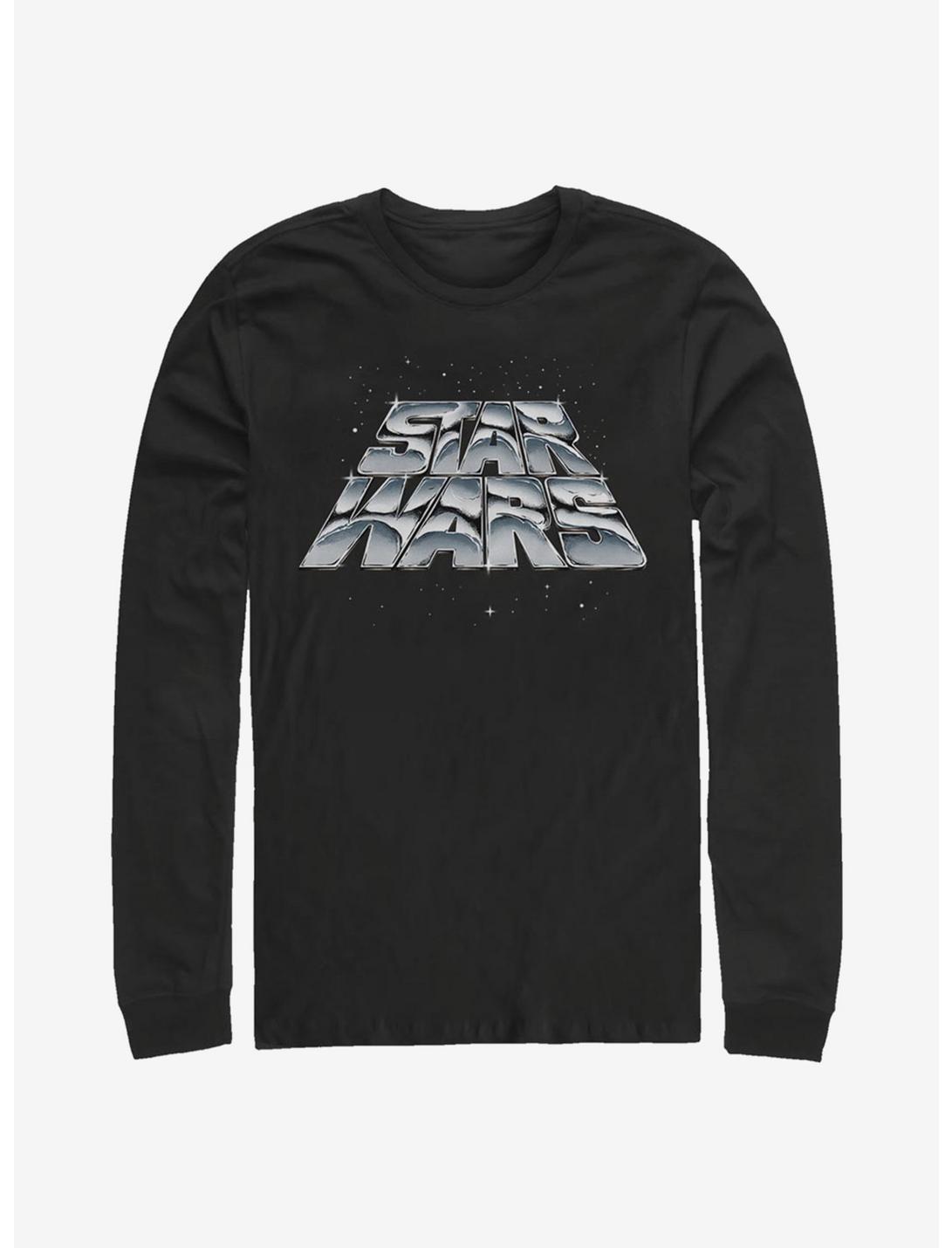 Star Wars Chrome Slant Logo Long-Sleeve T-Shirt, BLACK, hi-res