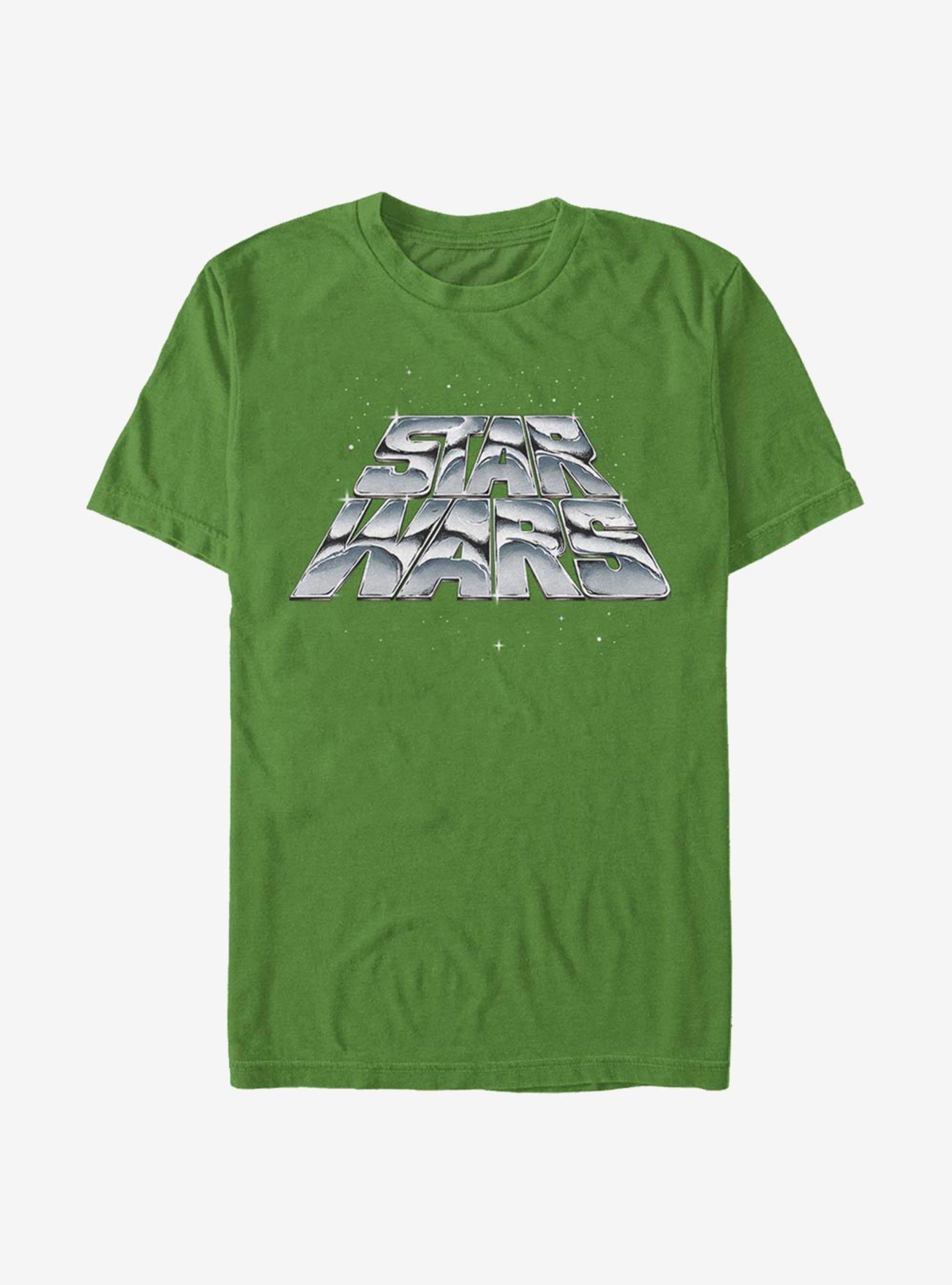 Star Wars Chrome Slant Logo T-Shirt, KELLY, hi-res