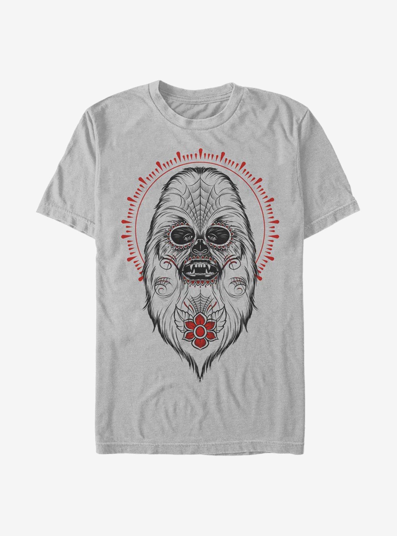 Star Wars Day Of The Dead Chewbacca T-Shirt, SILVER, hi-res