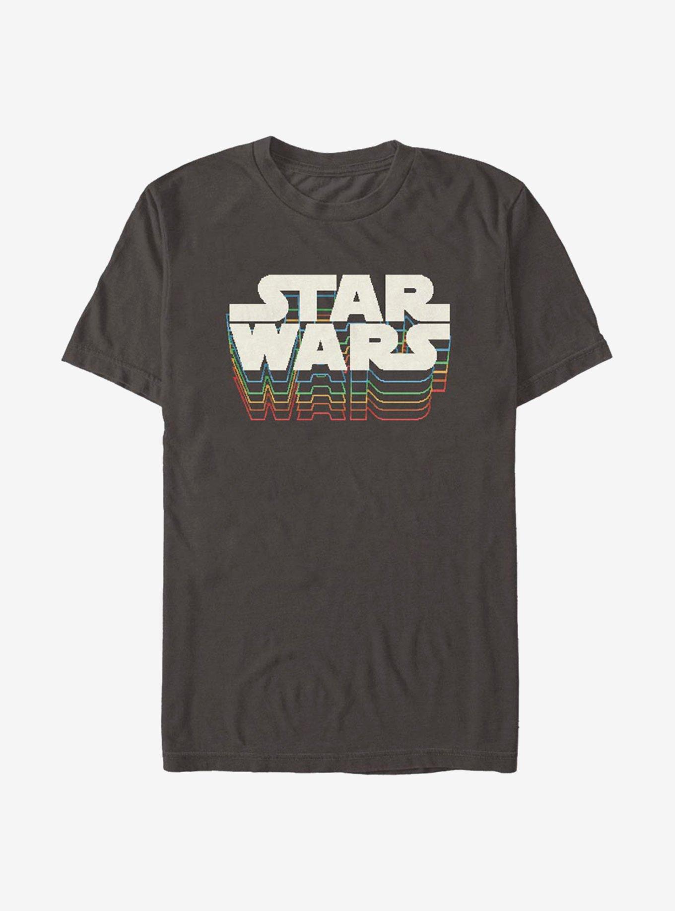 Star Wars Retro Gradient Logo T-Shirt - GREY | Hot Topic