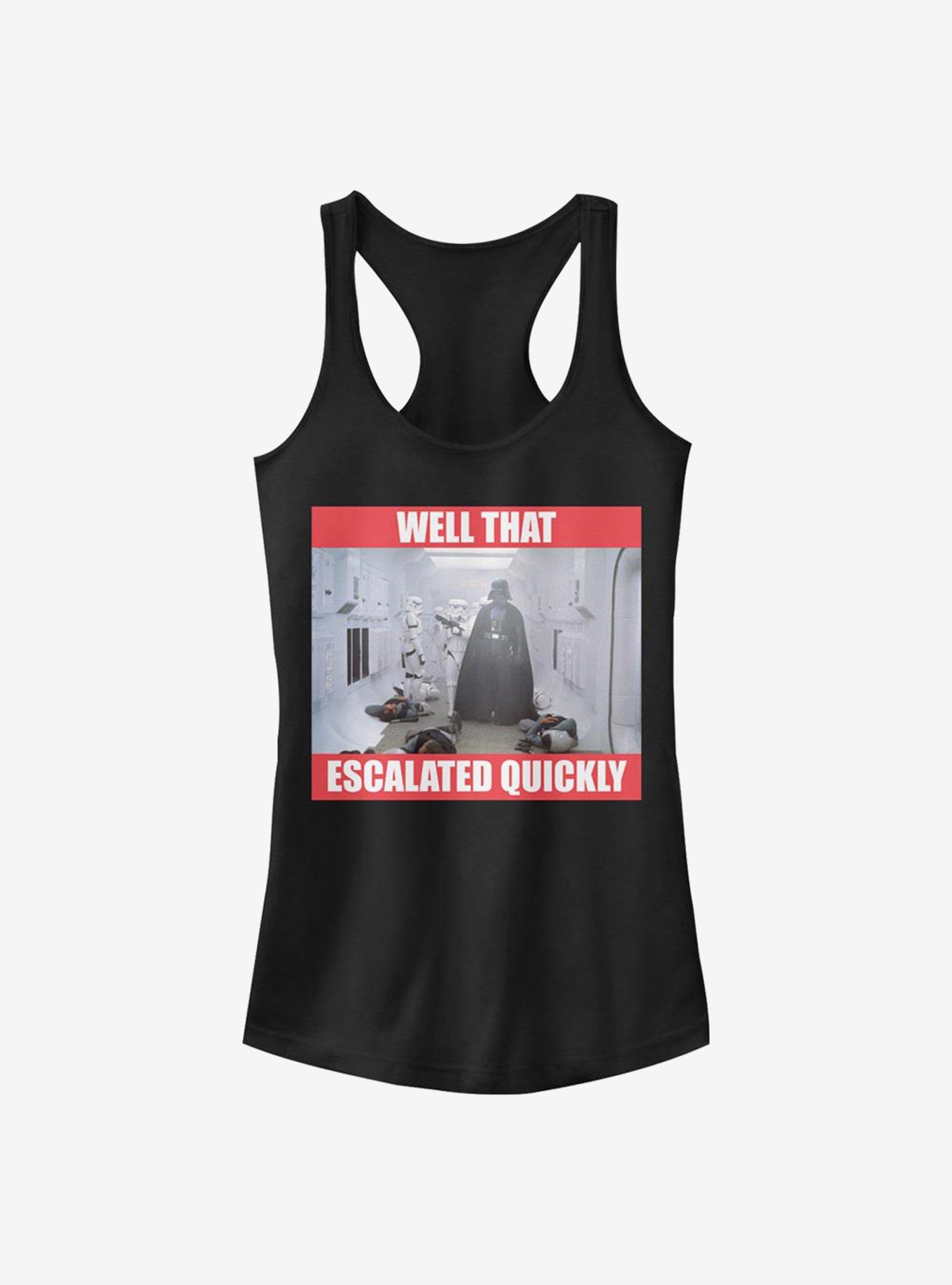 Star Wars Escalated Quickly Girls Tank, BLACK, hi-res