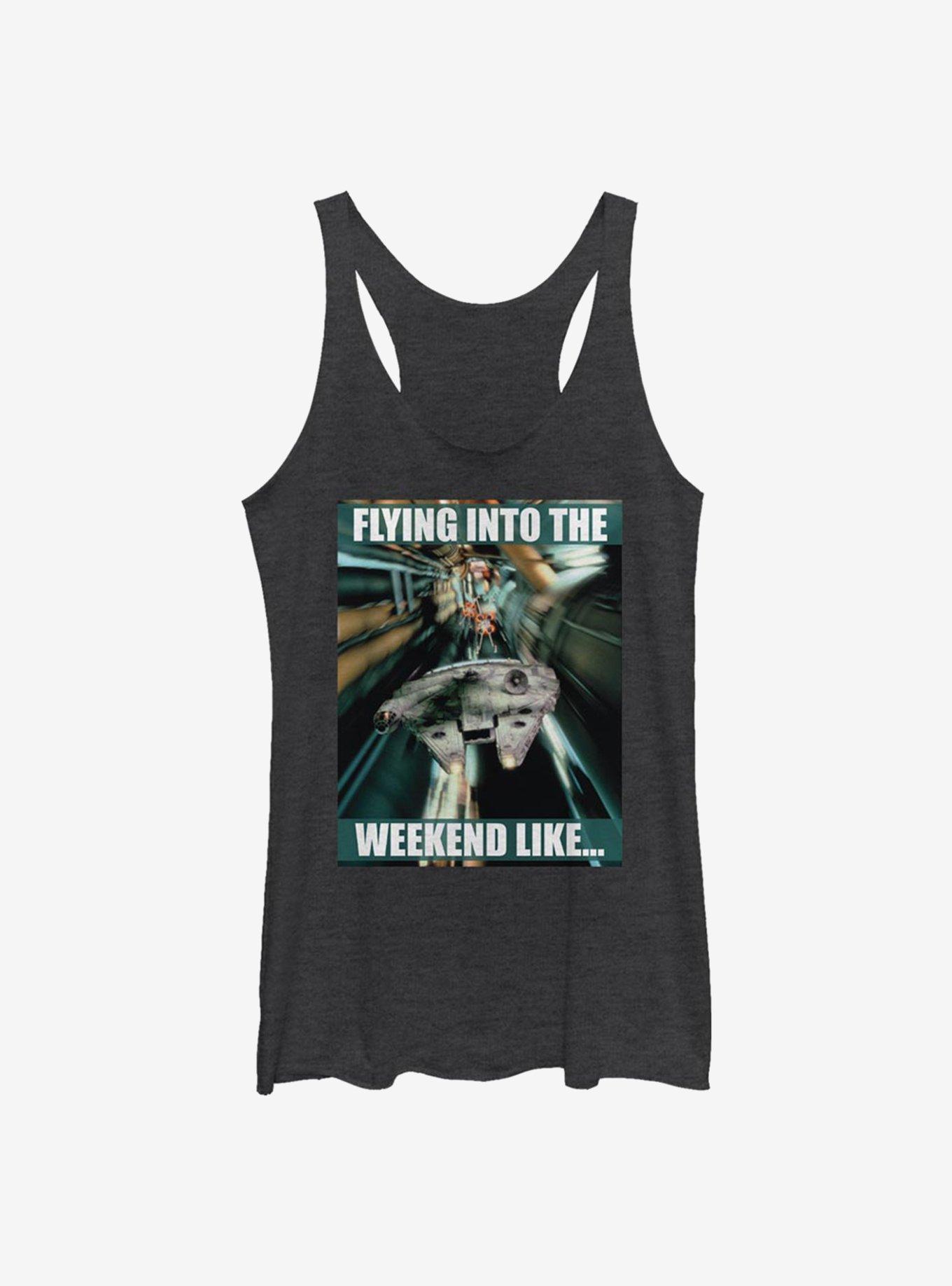 Star Wars Flying Into The Weekend Girls Tank