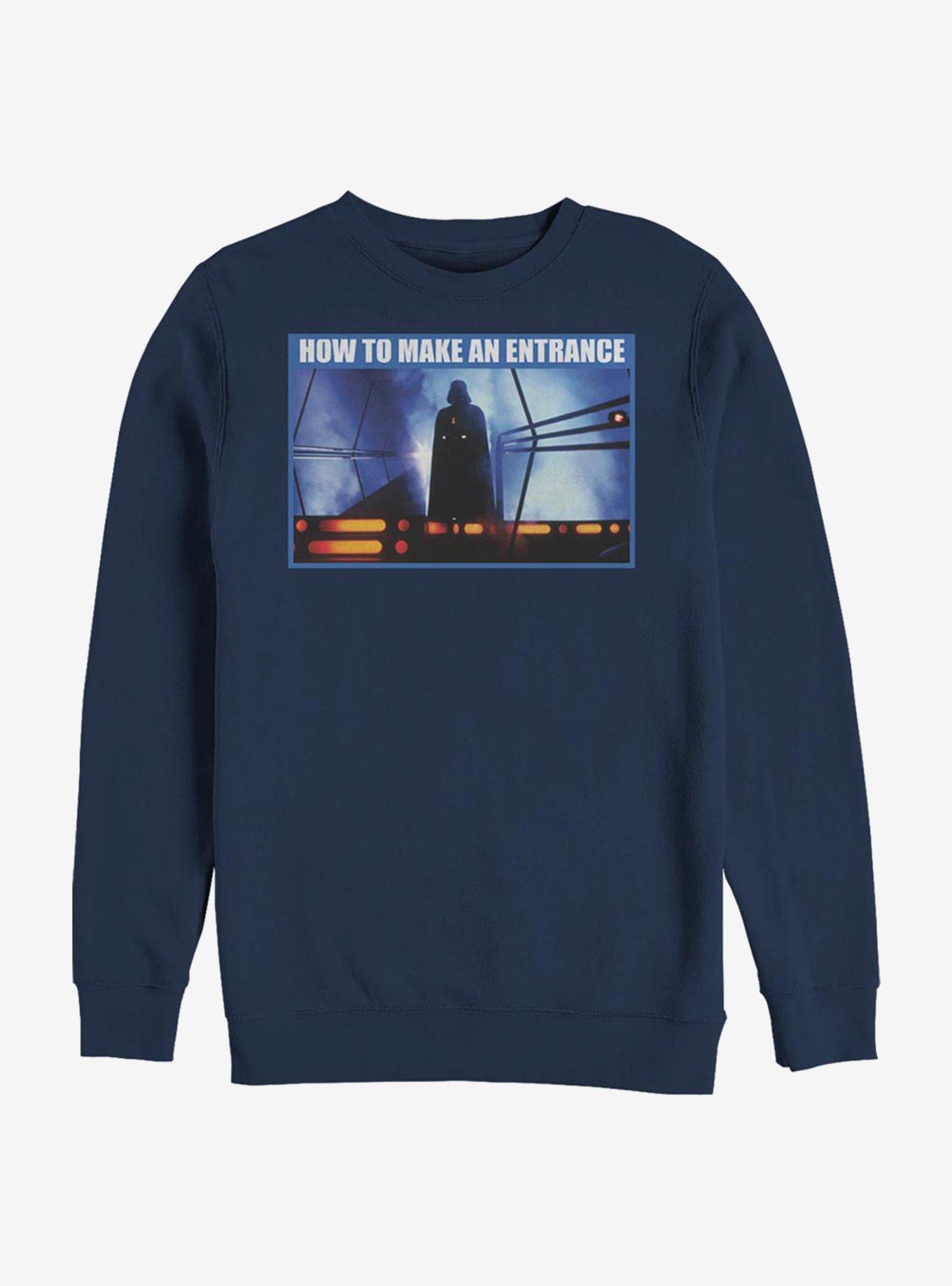 Star Wars How To Make An Entrance Crew Sweatshirt, NAVY, hi-res