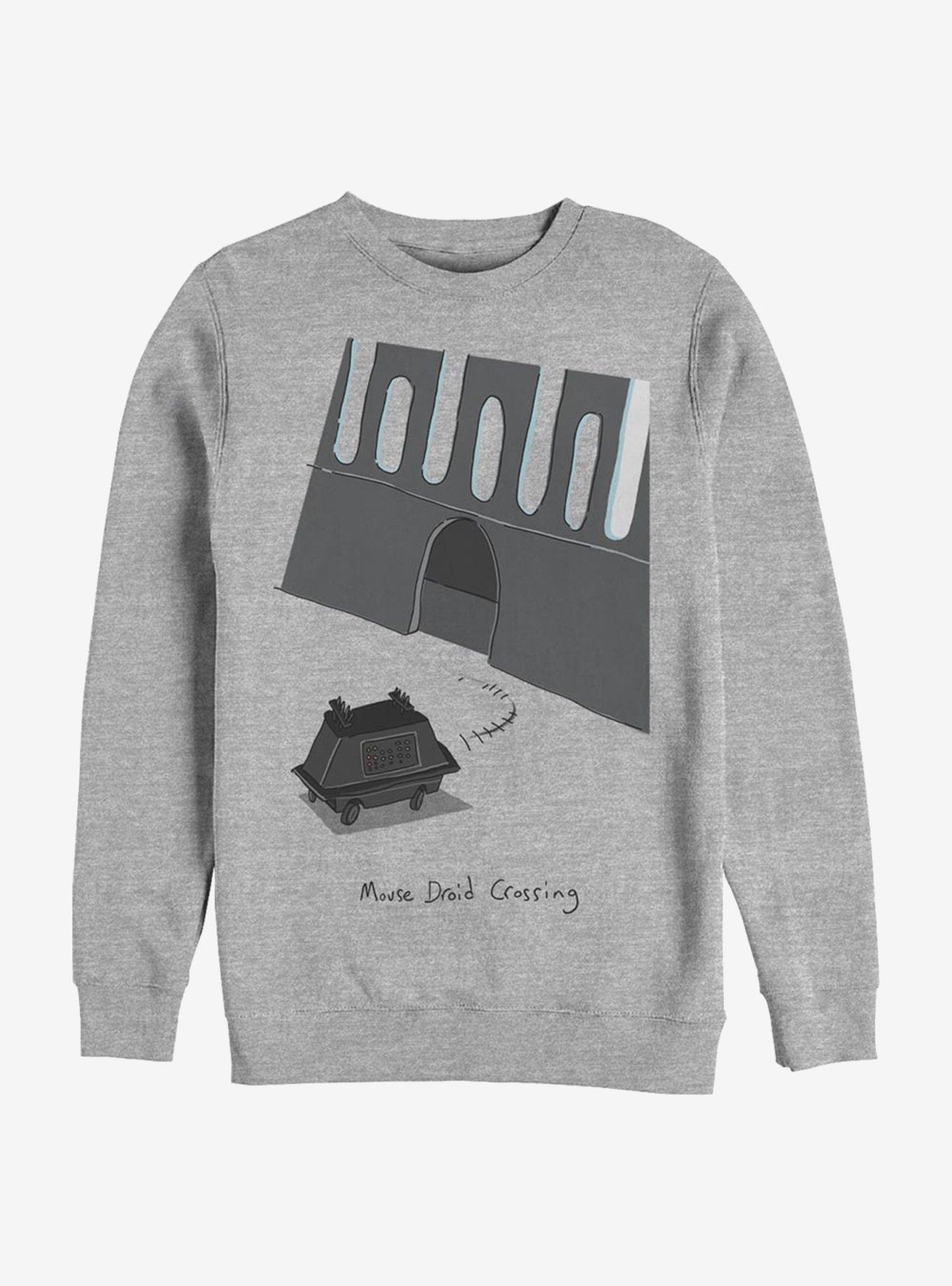 Star Wars Mouse Droid Crossing Crew Sweatshirt, ATH HTR, hi-res