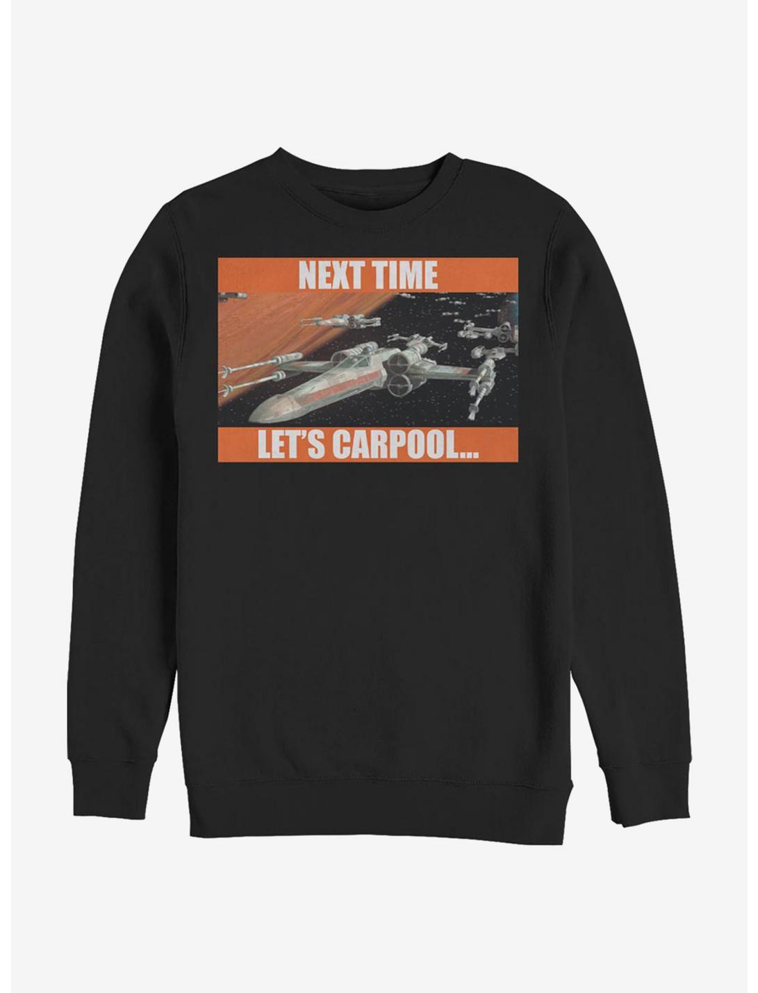Star Wars Next Time Let's Carpool Crew Sweatshirt, BLACK, hi-res