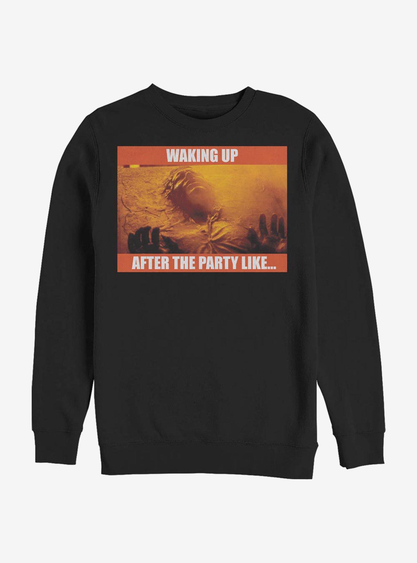 Star Wars Waking Up Crew Sweatshirt, BLACK, hi-res