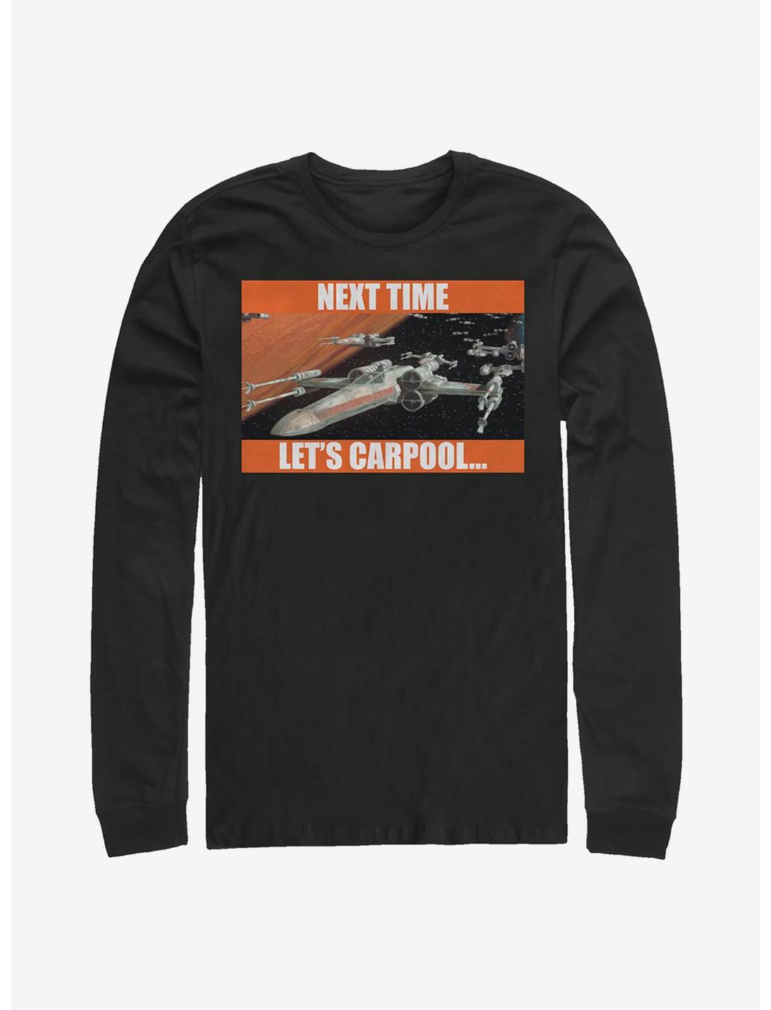 Star Wars Next Time Let's Carpool Long-Sleeve T-Shirt, BLACK, hi-res