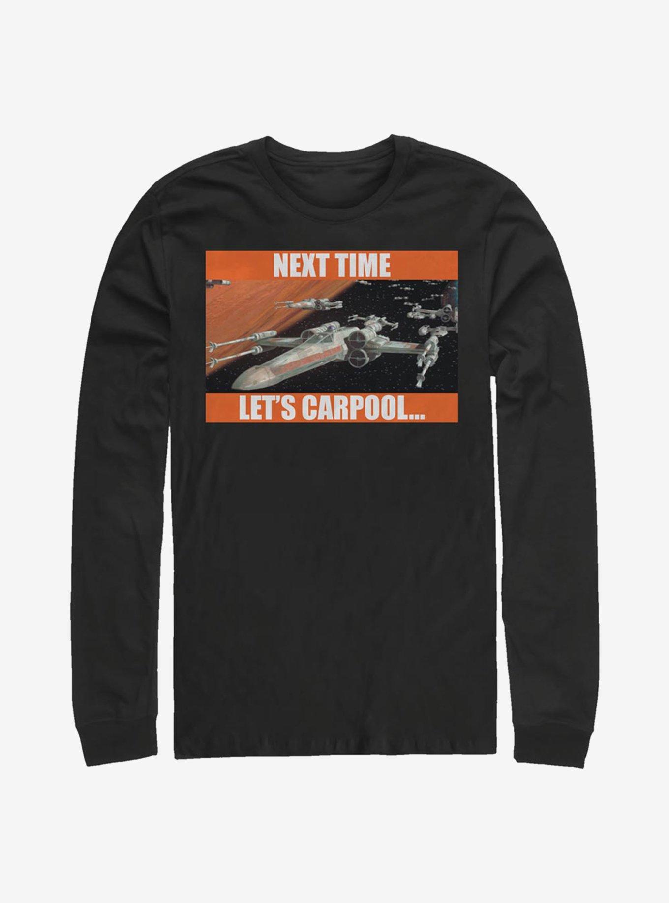Star Wars Next Time Let's Carpool Long-Sleeve T-Shirt, BLACK, hi-res