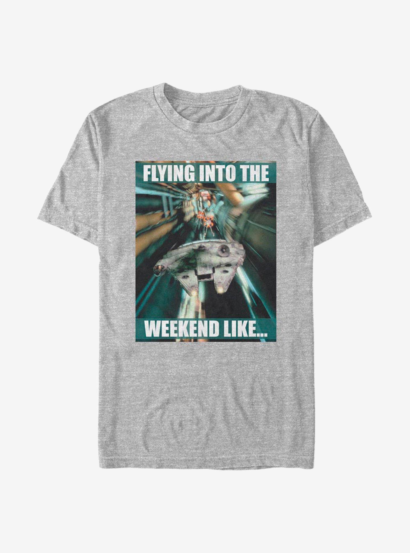 Star Wars Flying Into The Weekend T-Shirt, , hi-res