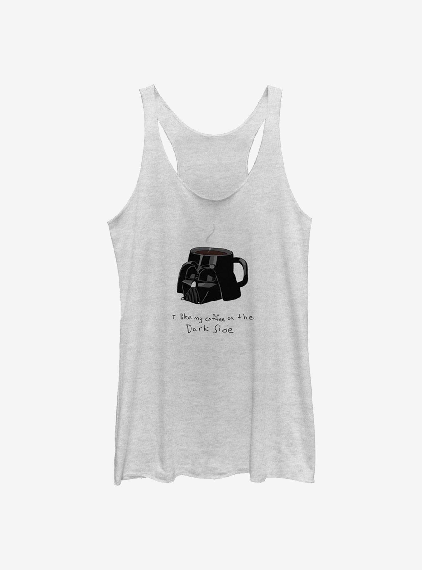 Star Wars Coffee On The Dark Side Girls Tank, WHITE HTR, hi-res