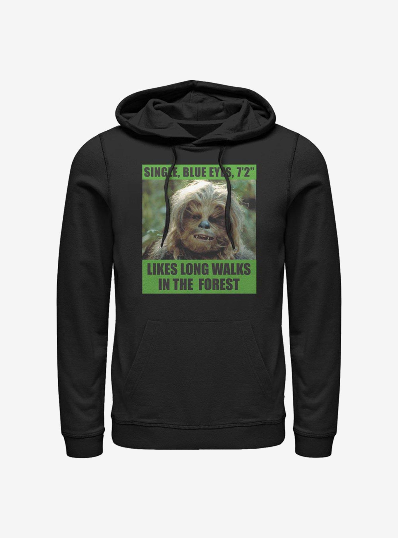 Star Wars Likes Long Walks Hoodie, BLACK, hi-res