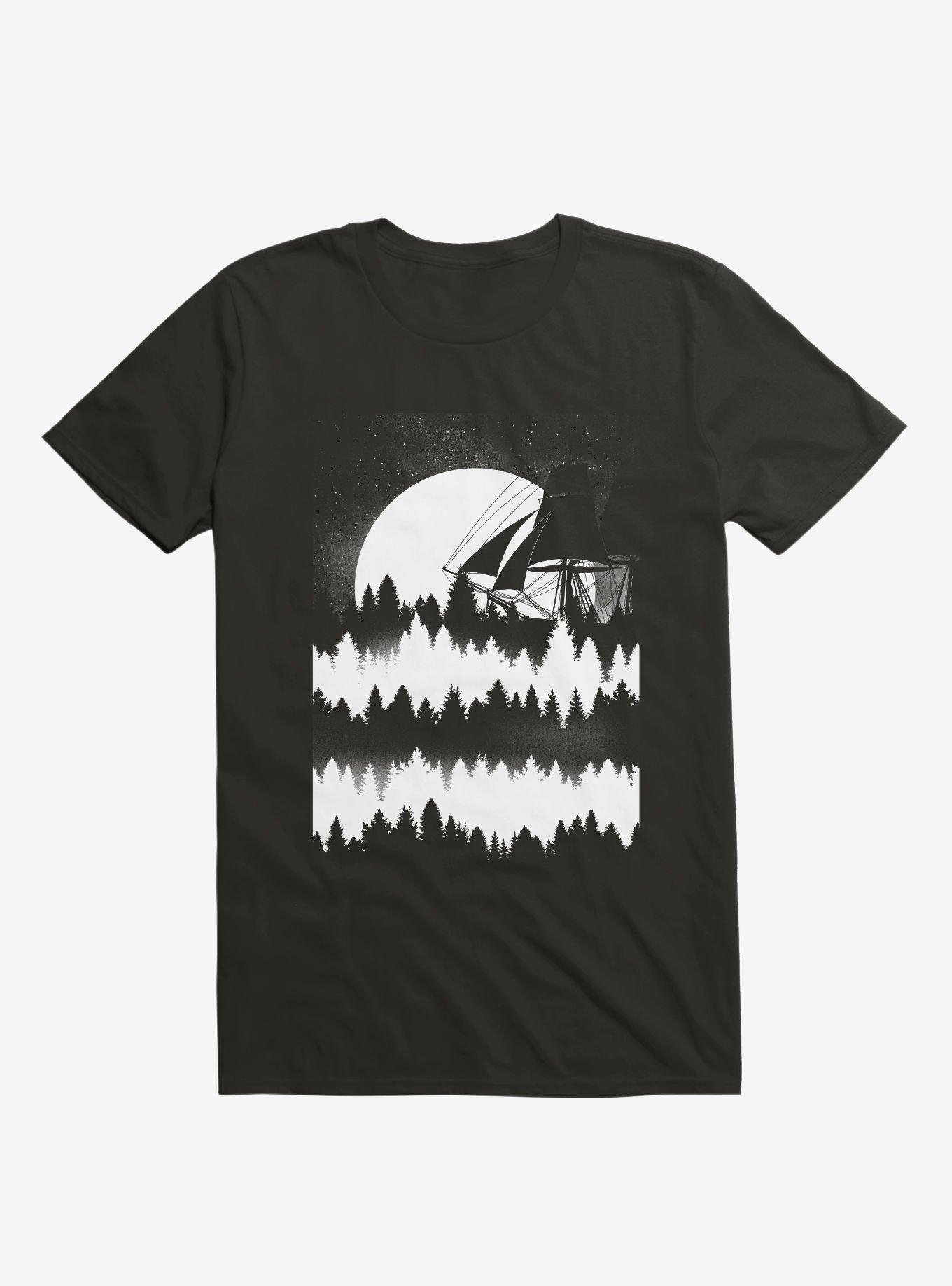 Forest Wave T-Shirt, BLACK, hi-res