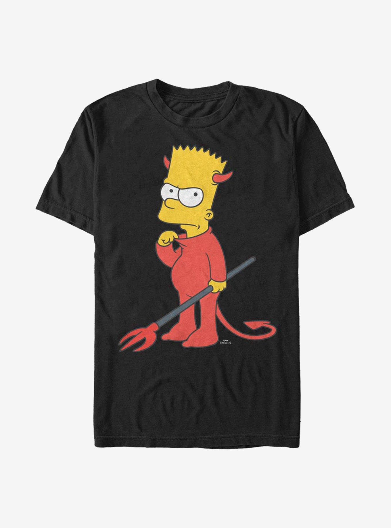 The Simpsons Devil Bart T-Shirt, BLACK, hi-res