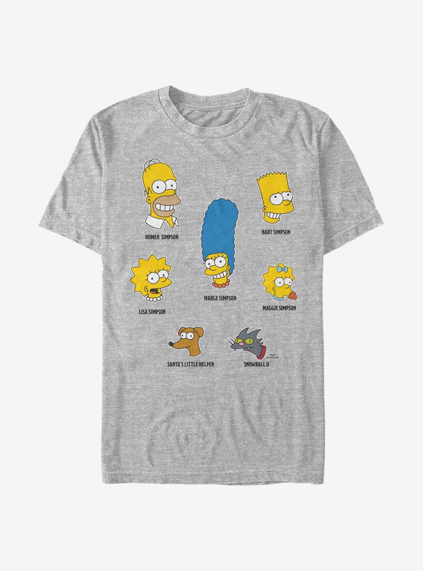 The Simpsons Family Faces T-Shirt, , hi-res