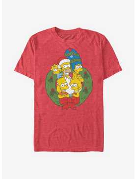 The Simpsons Family Holiday Wreath T-Shirt, , hi-res