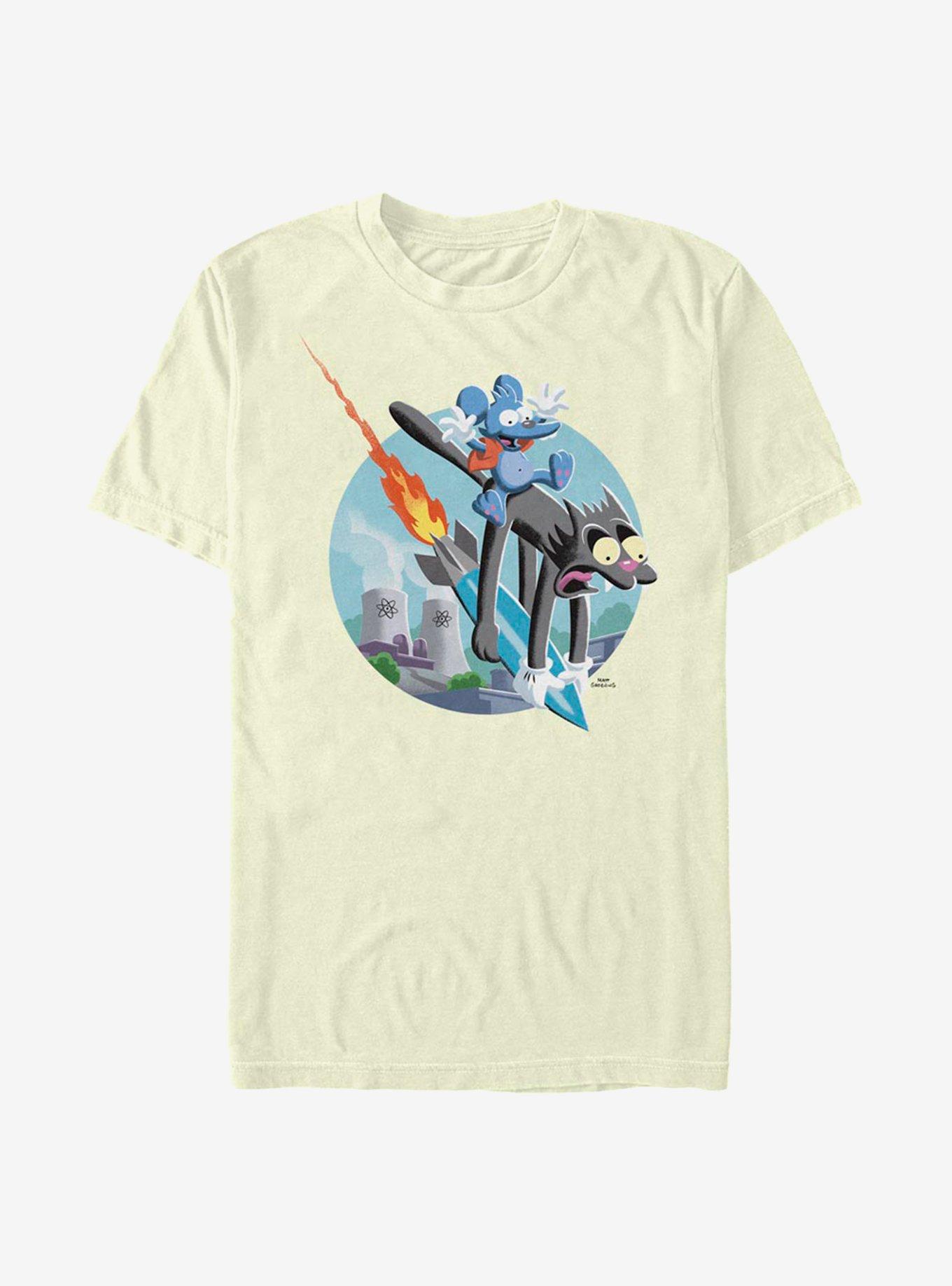 The Simpsons Itchy Scratchy Ride Missile T-Shirt, , hi-res