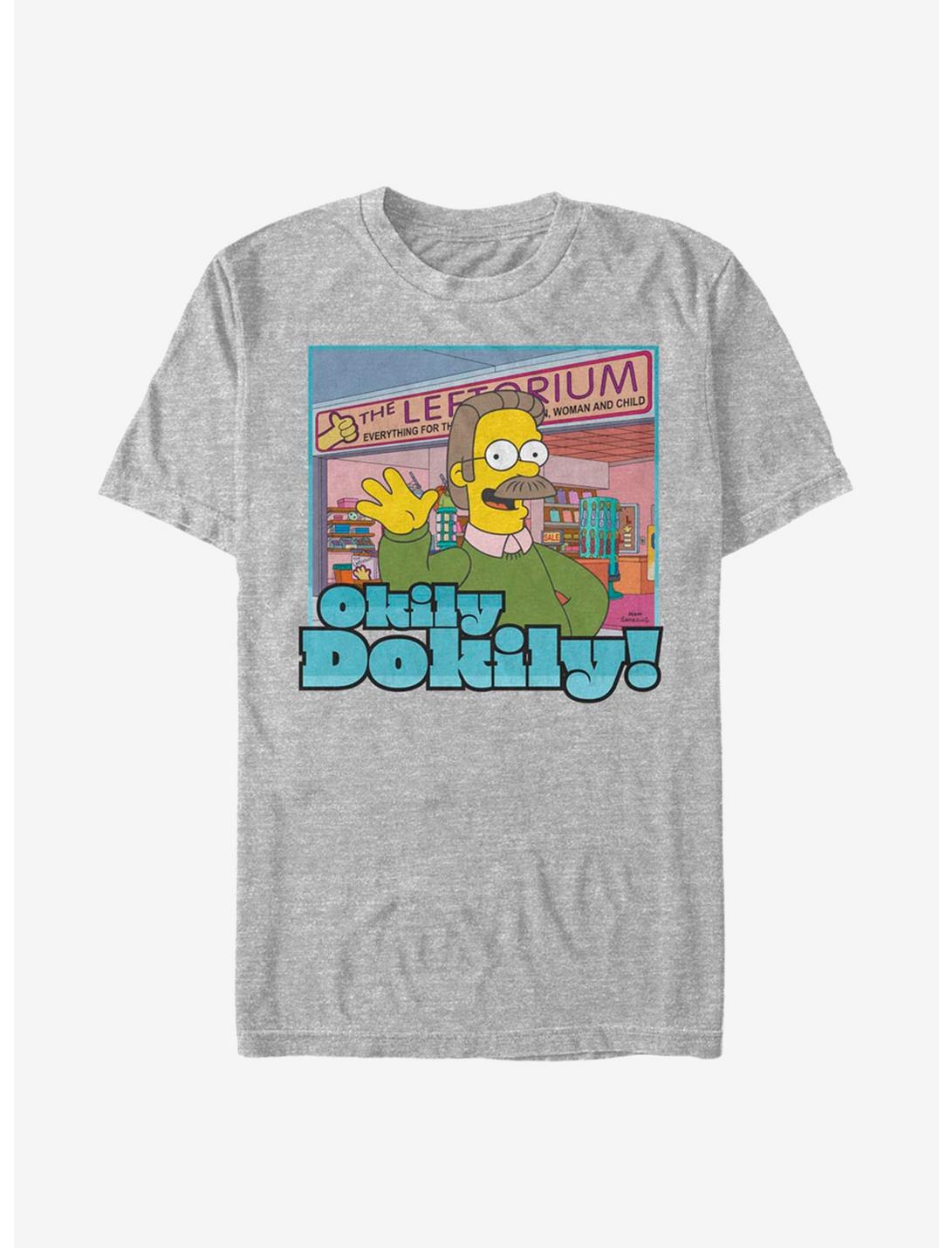 The Simpsons Ned Okily Dokily Ned T-Shirt, ATH HTR, hi-res